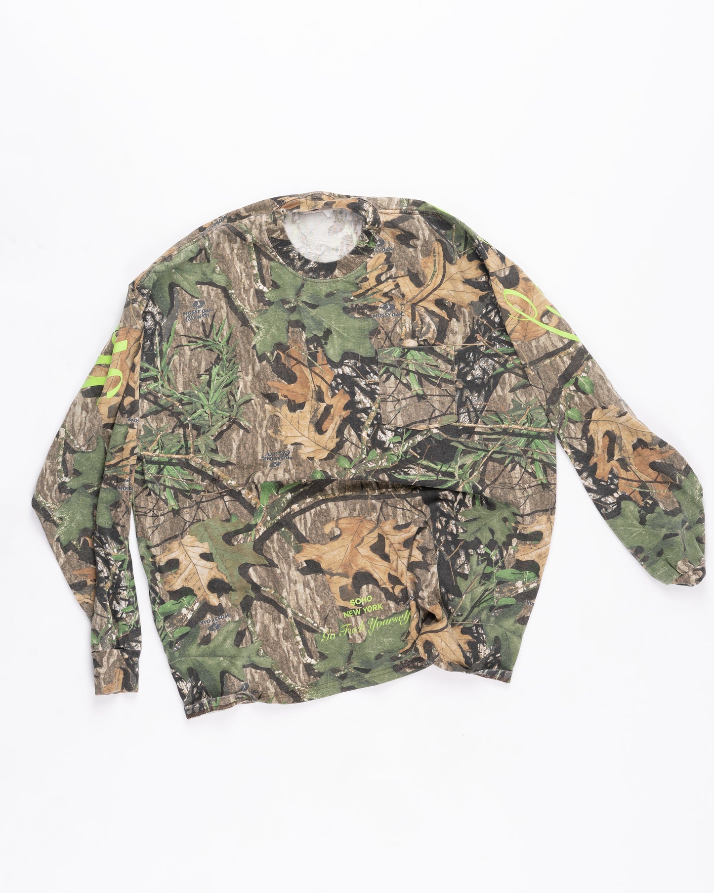 Black Green and Tan Real Tree Camo Long Sleeve Size: XXLarge