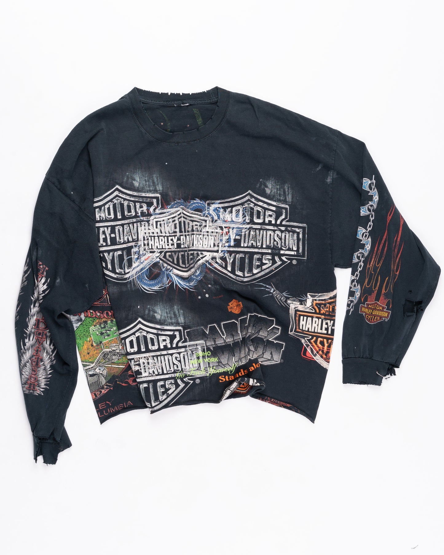 Harley Davidson Multi Graphic Long Sleeve Size: XXLarge