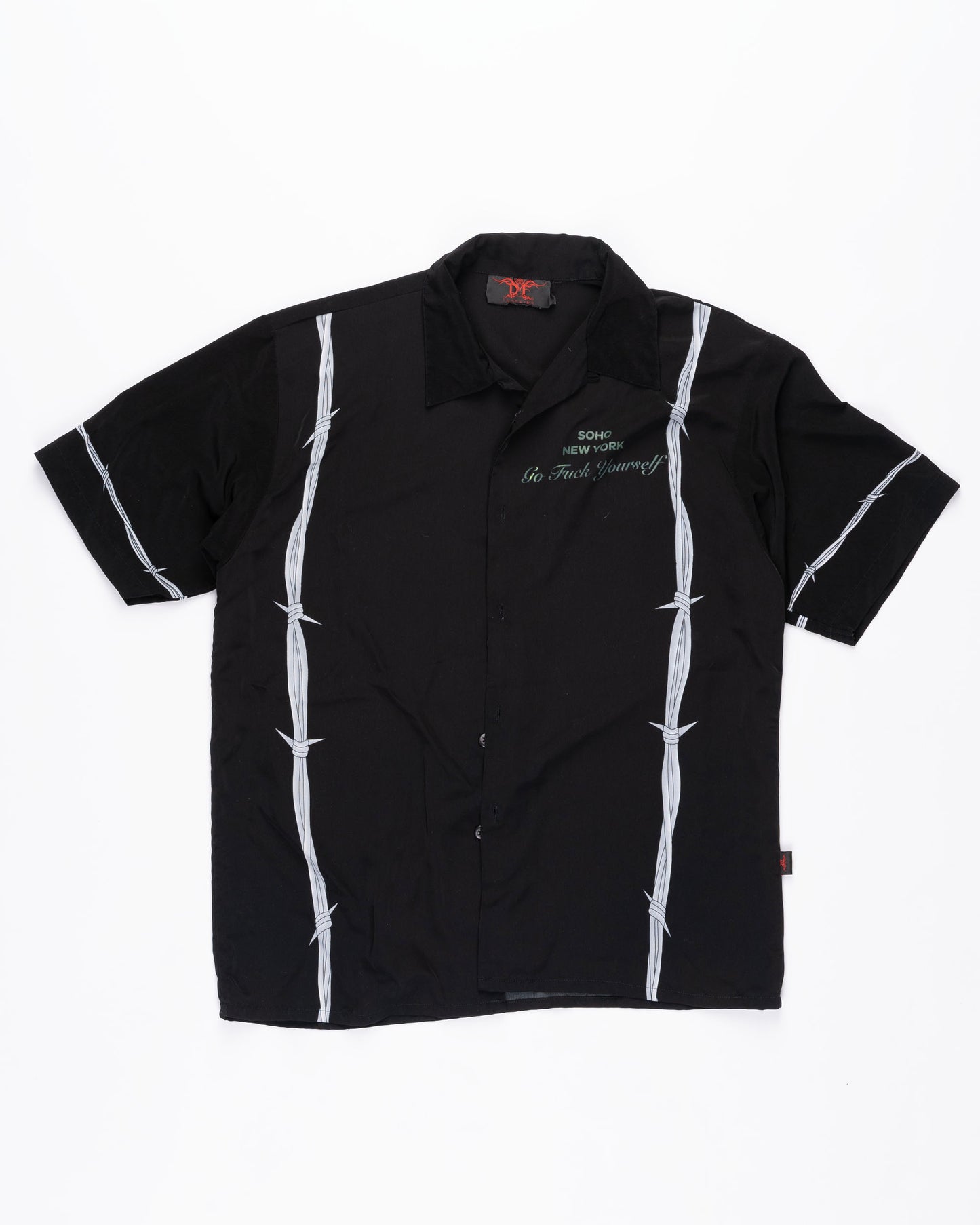 Barbwire Bowling Shirt Size: XLarge