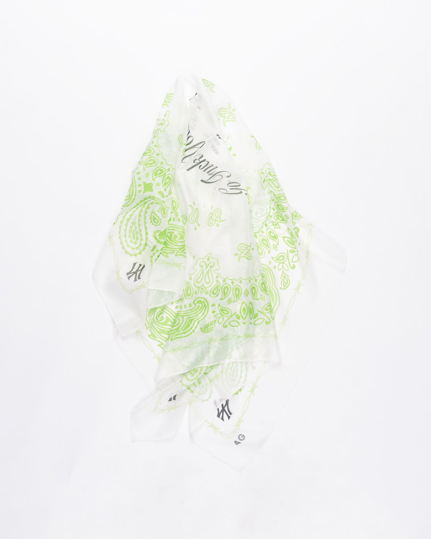 White and Green GFYS Silk Bandana
