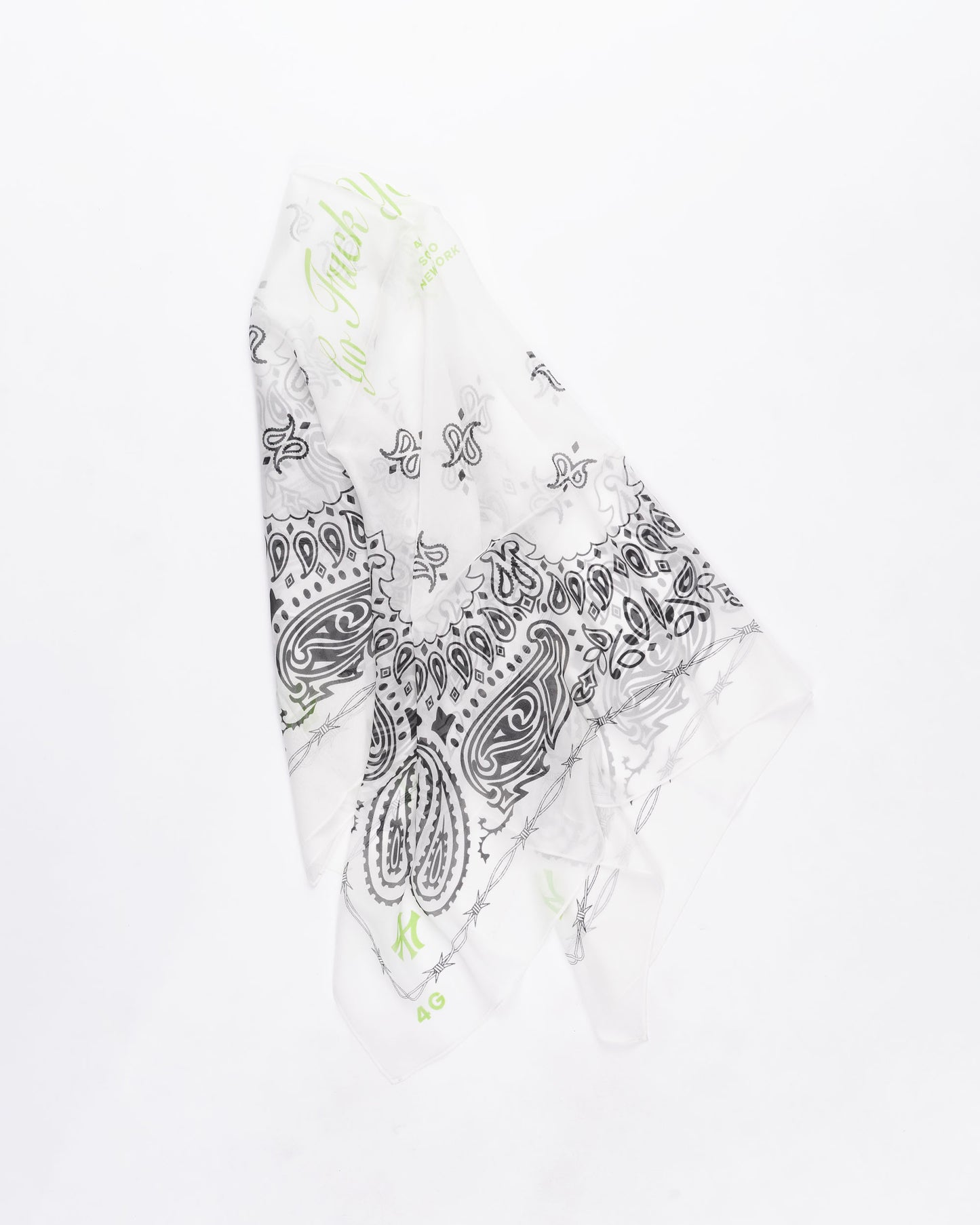 White and Black GFYS Silk Bandana