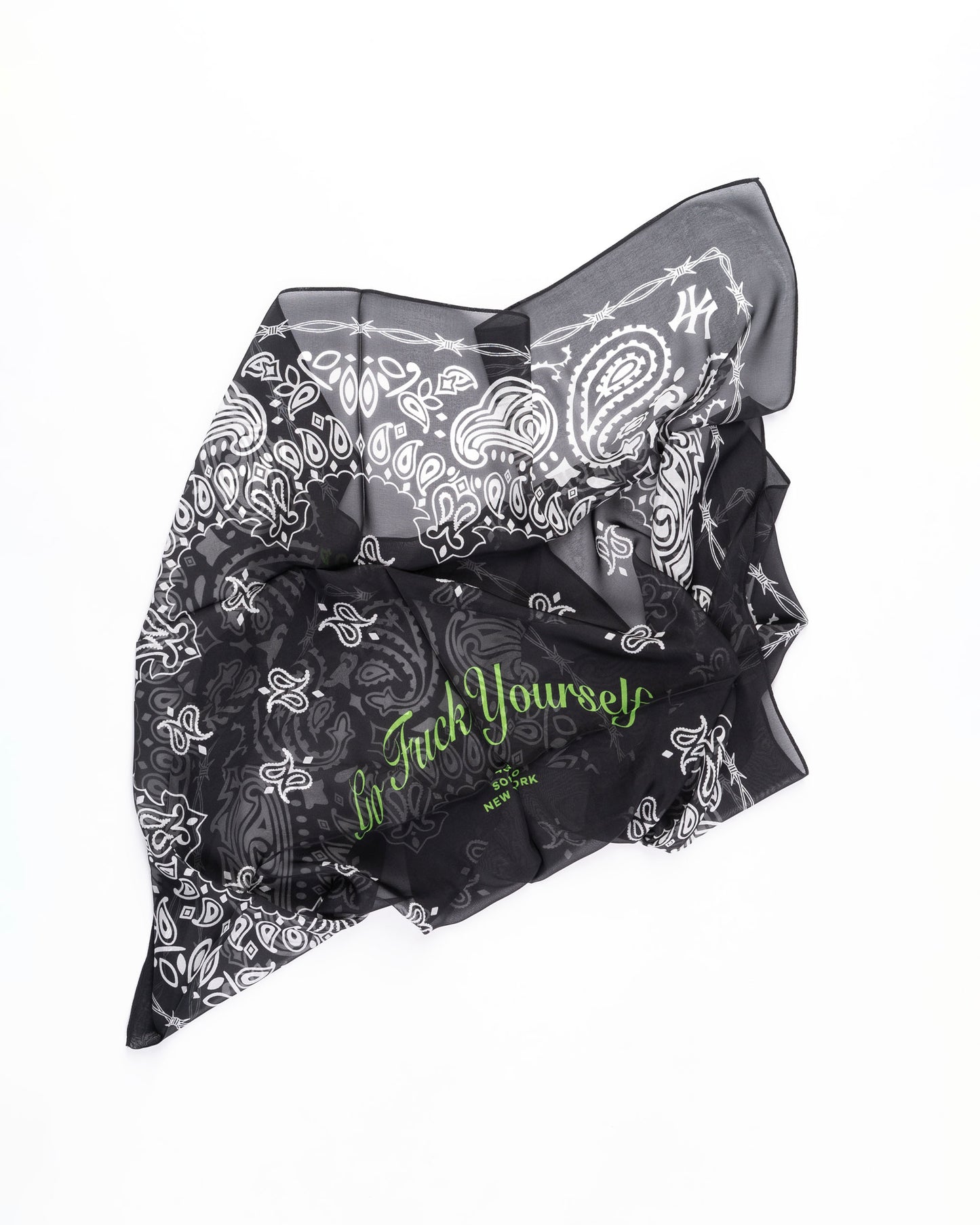 Black and Green GFYS Silk Bandana