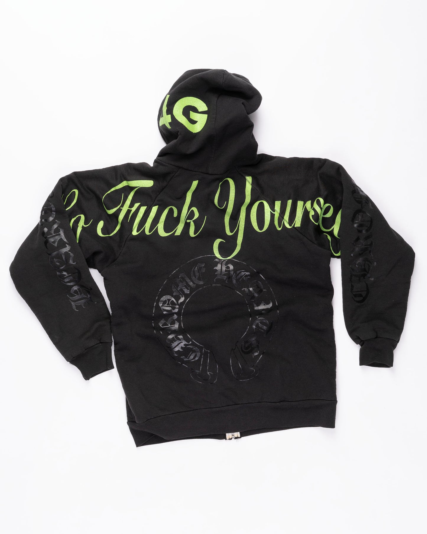 Chrome Hearts Black on Black Zip Up Hoodie Size: Small