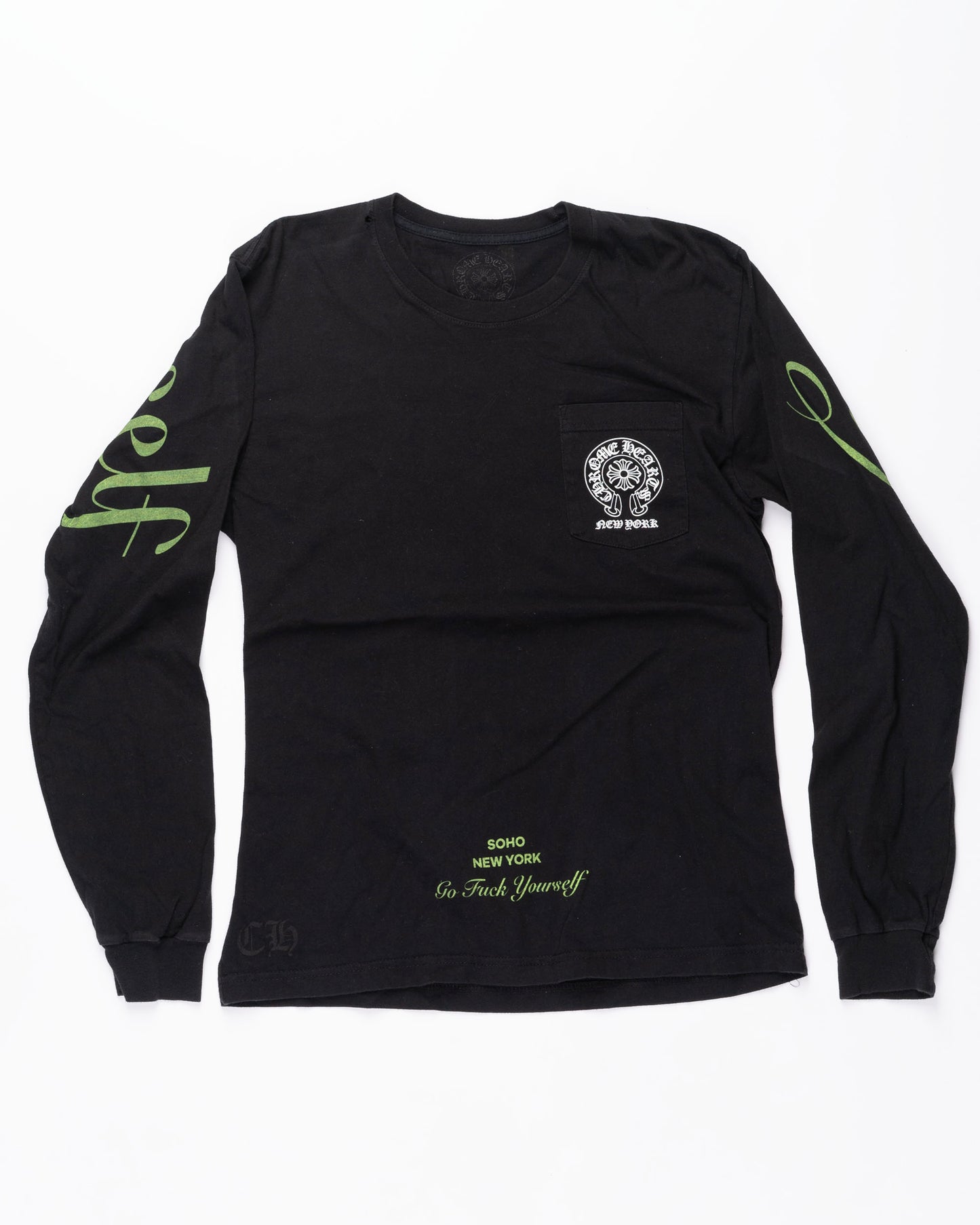 Ripped Chrome Hearts Long Sleeve Size: Large