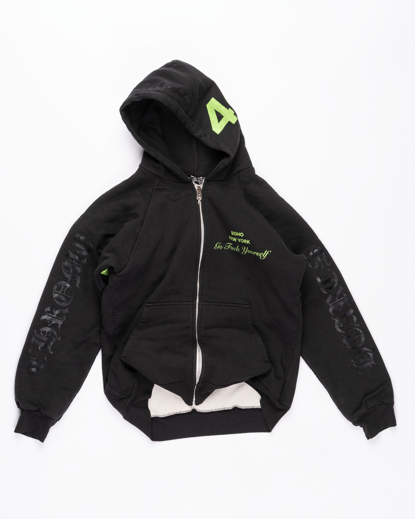Chrome Hearts Black on Black Zip Up Hoodie Size: Small