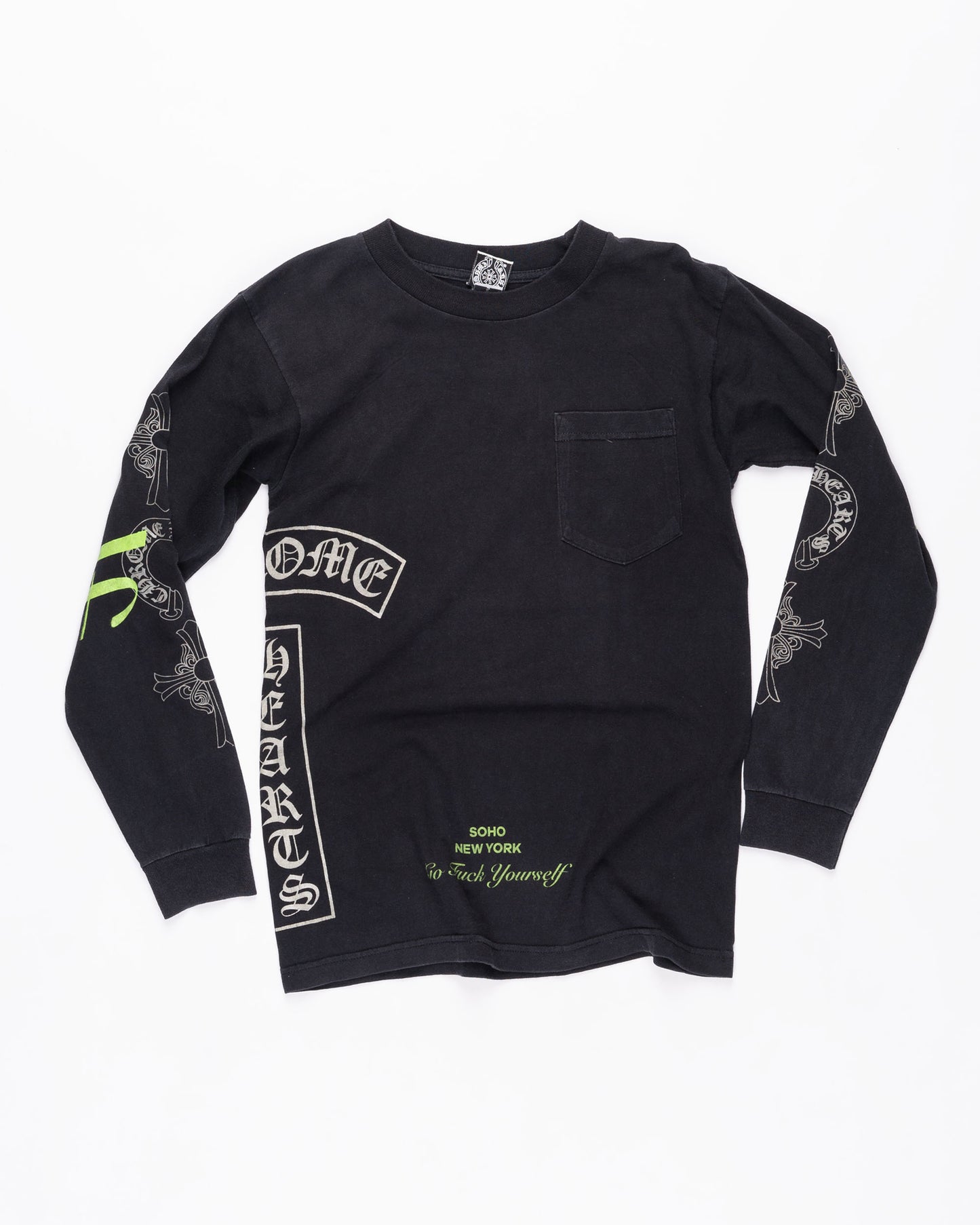 Black and Grey Chrome Hearts Long Sleeve Size: Small