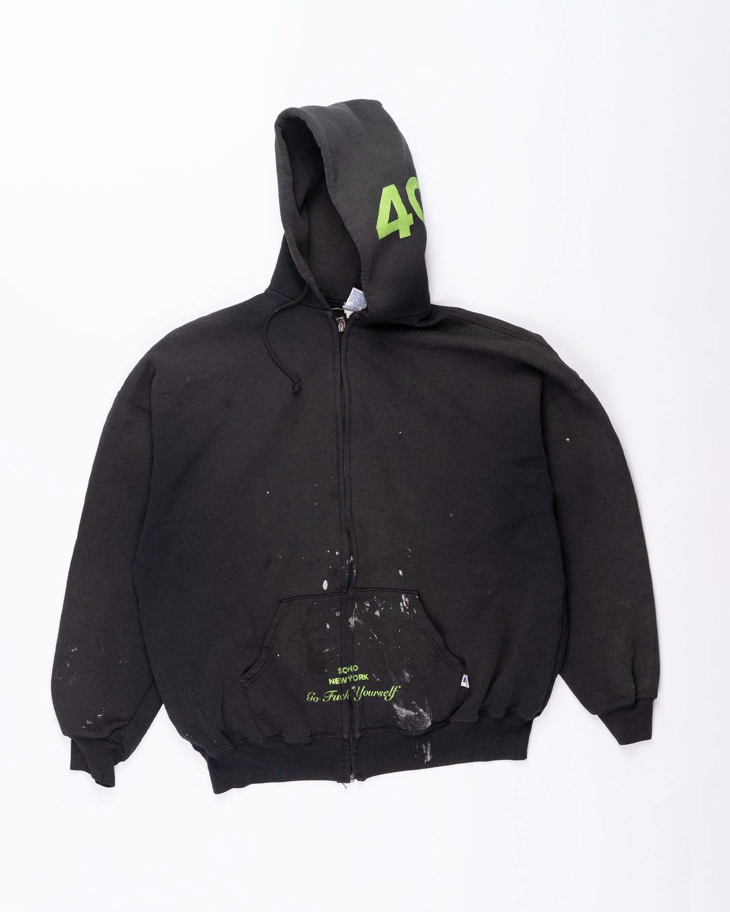 Paint Splatter Zip Up Hoodie Size: XLarge