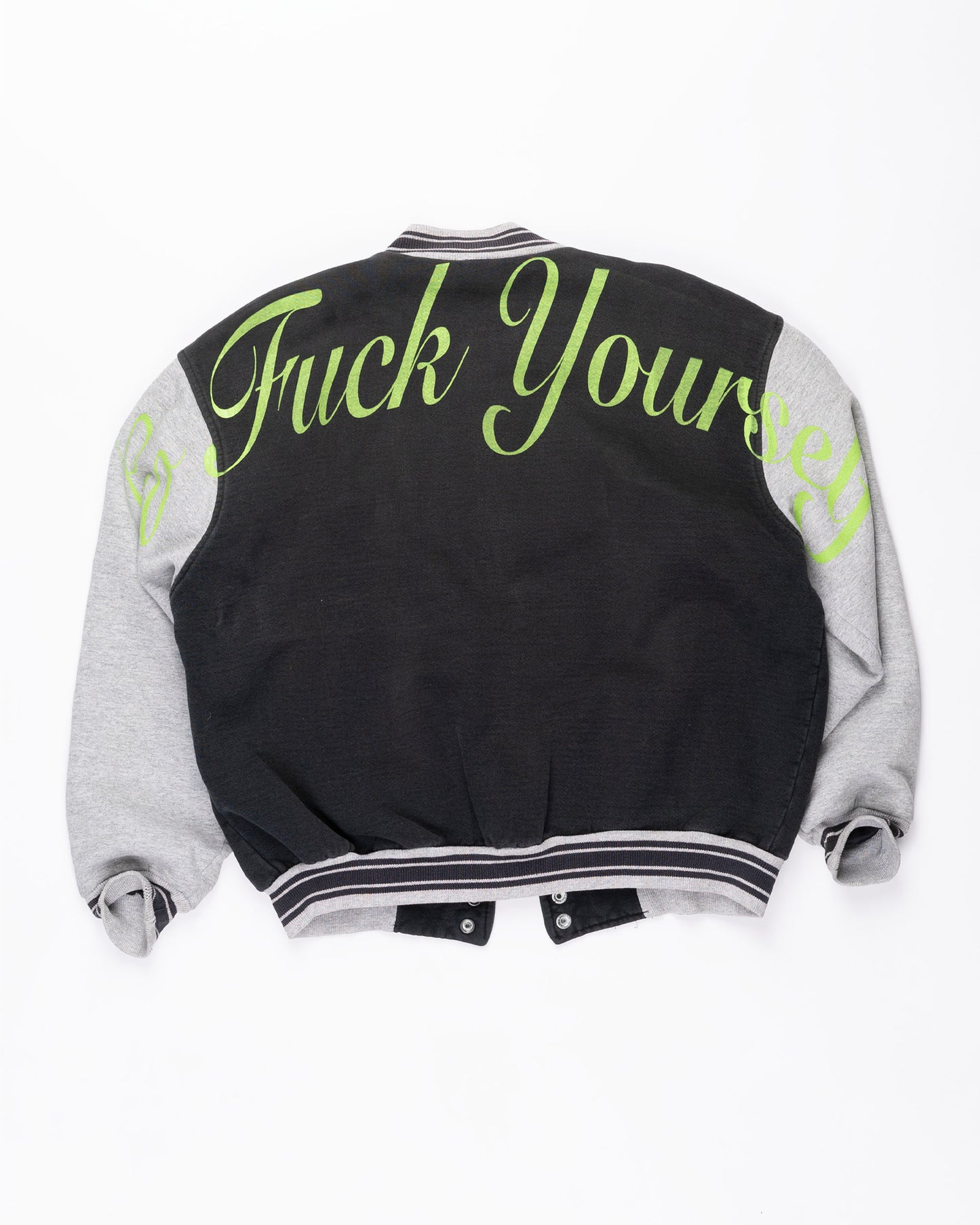 Black And Grey Varsity Jacket Size: Medium