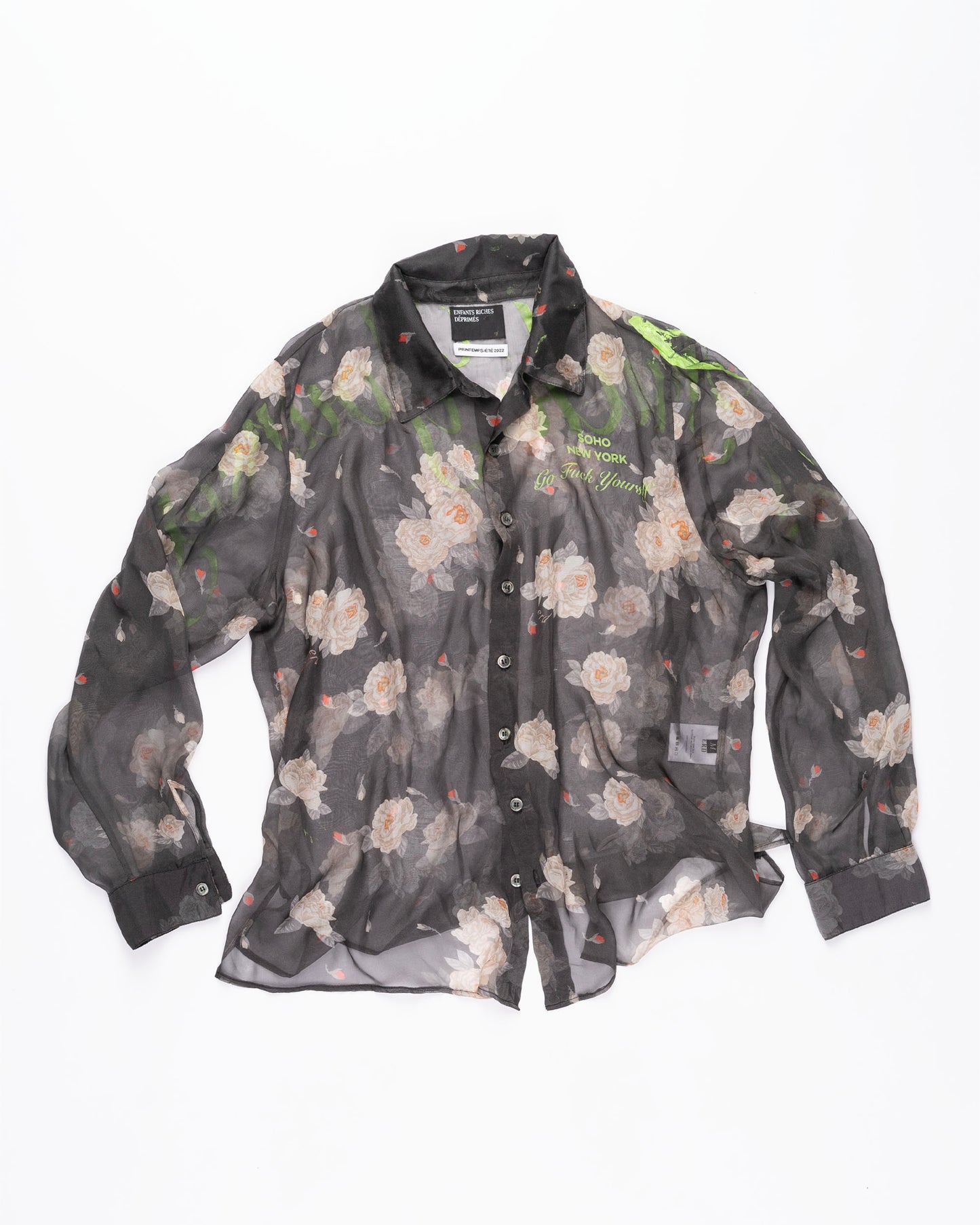 ERD Silk Floral Blouse Size: Medium