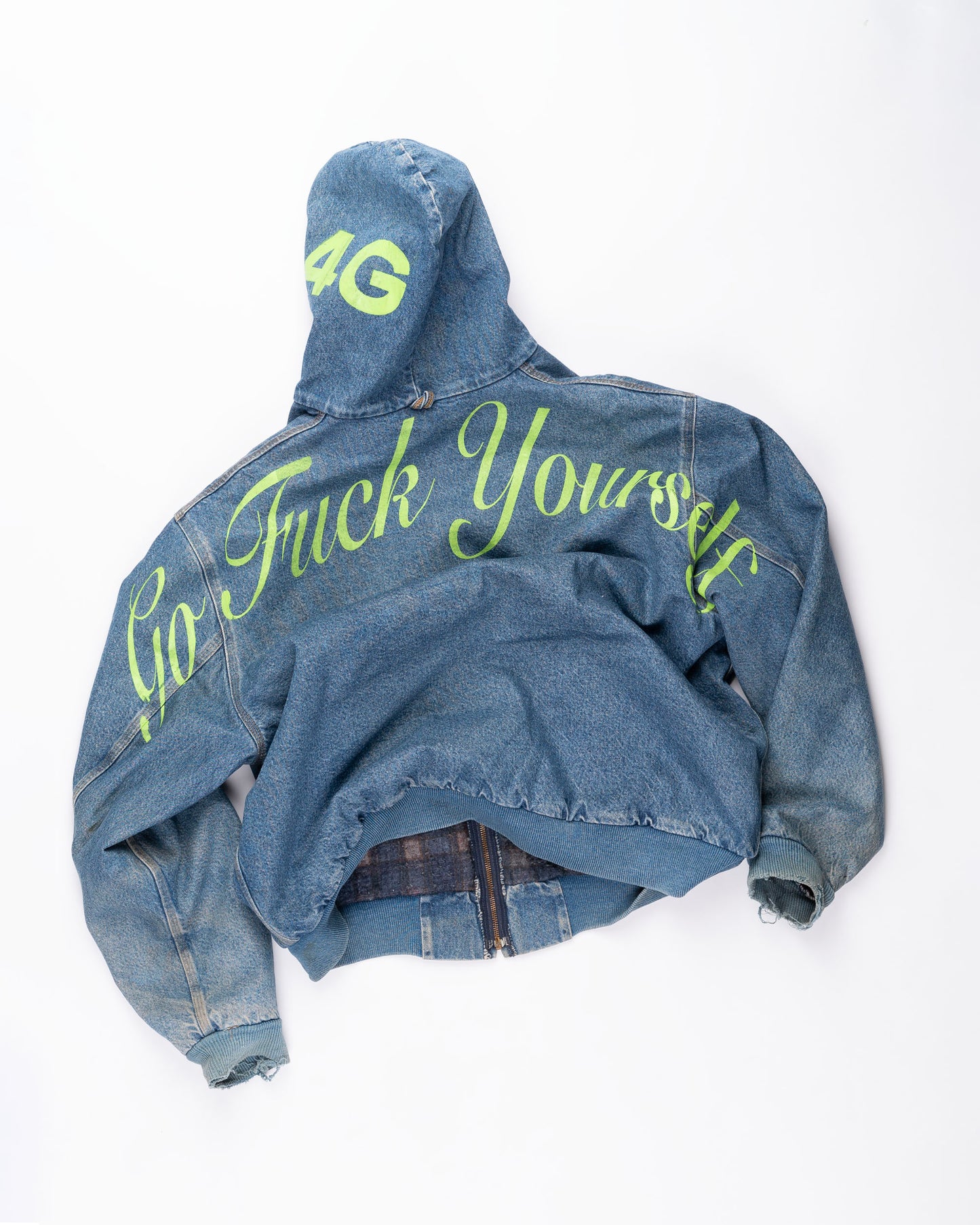 Denim Carhart Jacket With Flannel Lining Size: XXLarge