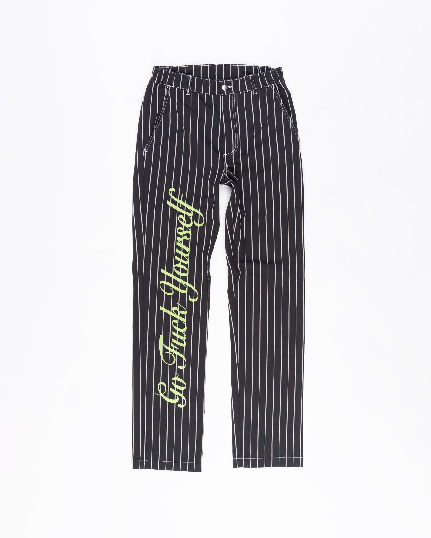 Pinstripe Slim Fit Pants Size: 28