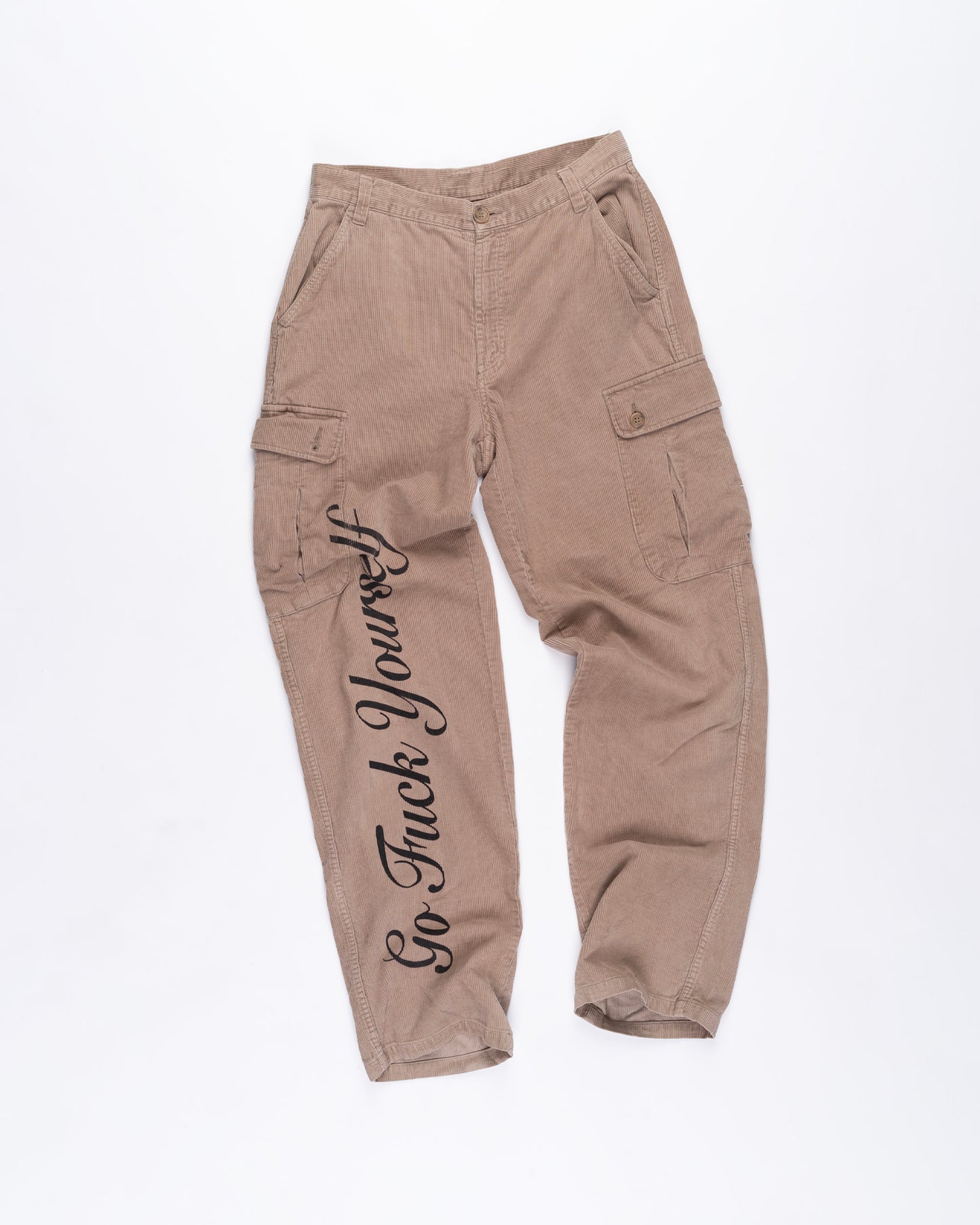 Tan Corduroy Cargo Pants Size: 31