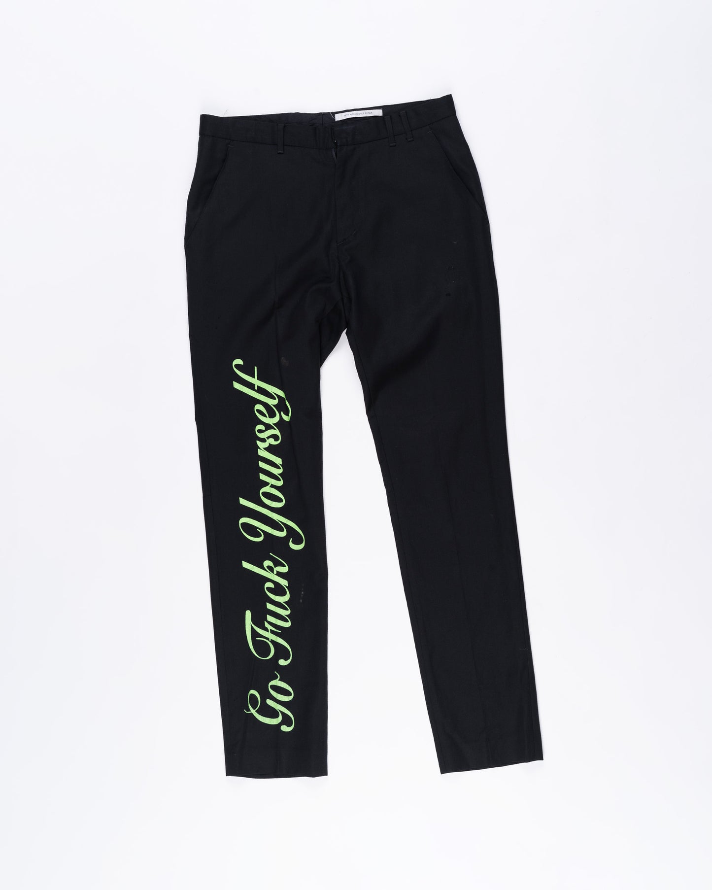 Repaired Black Trousers Size: 32