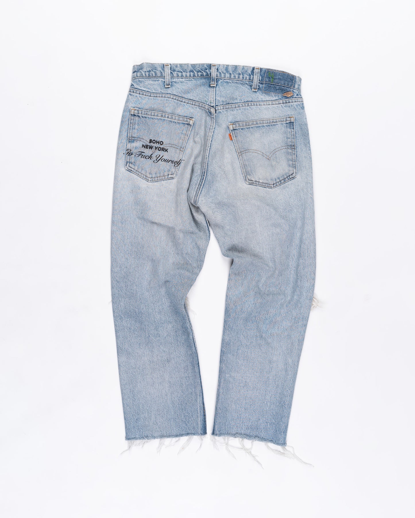 Blue Ripped Levi Jeans Size: 32