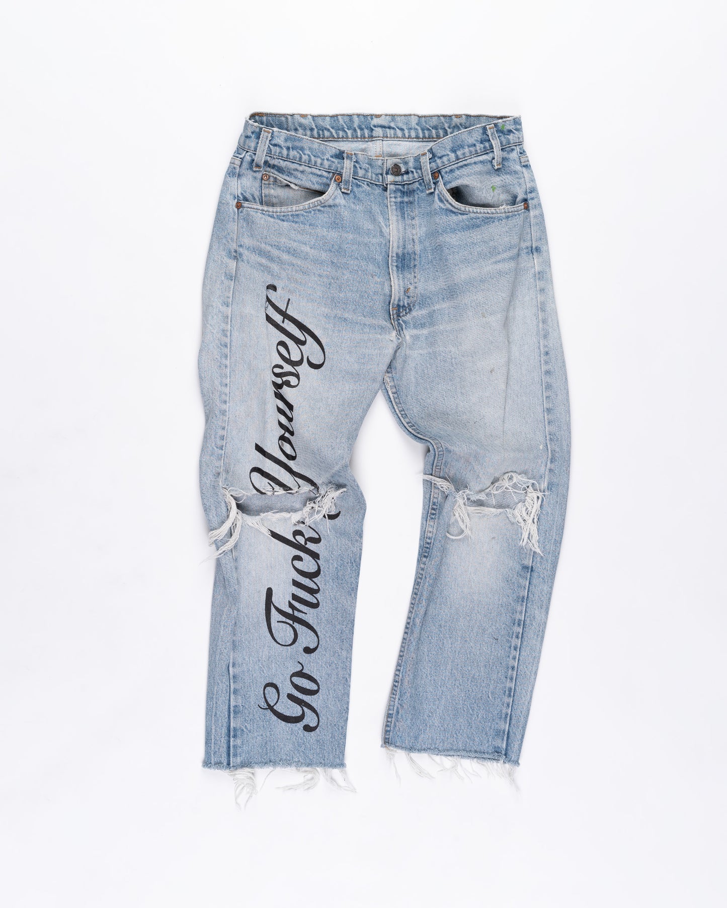 Blue Ripped Levi Jeans Size: 32