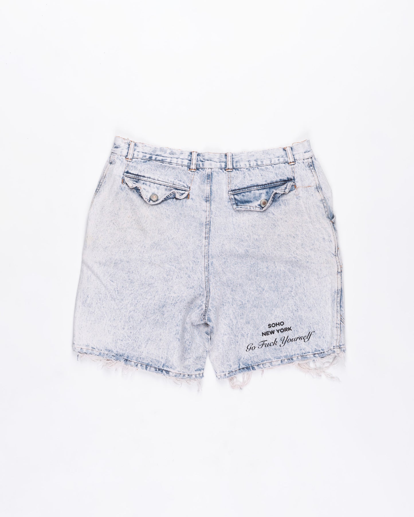 Acid Wash Denim Shorts Size: 36
