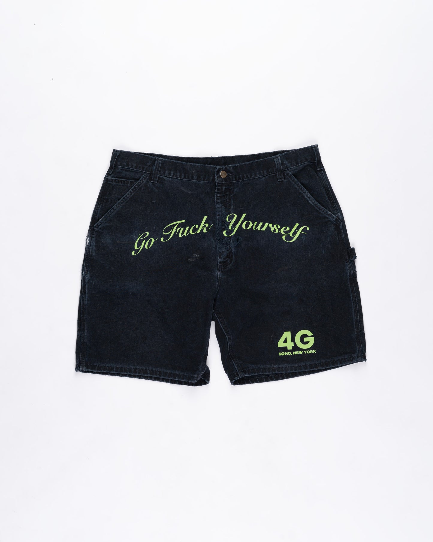 Dark Blue Washed Carhart Shorts Size: 40