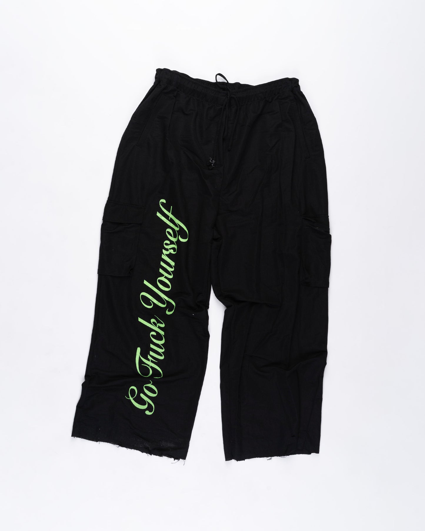 Black Cargo Sweatpants Size: Large