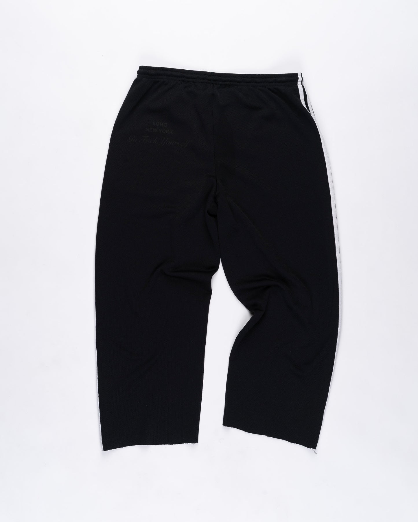 Black and White Sweat Capris Size: Large