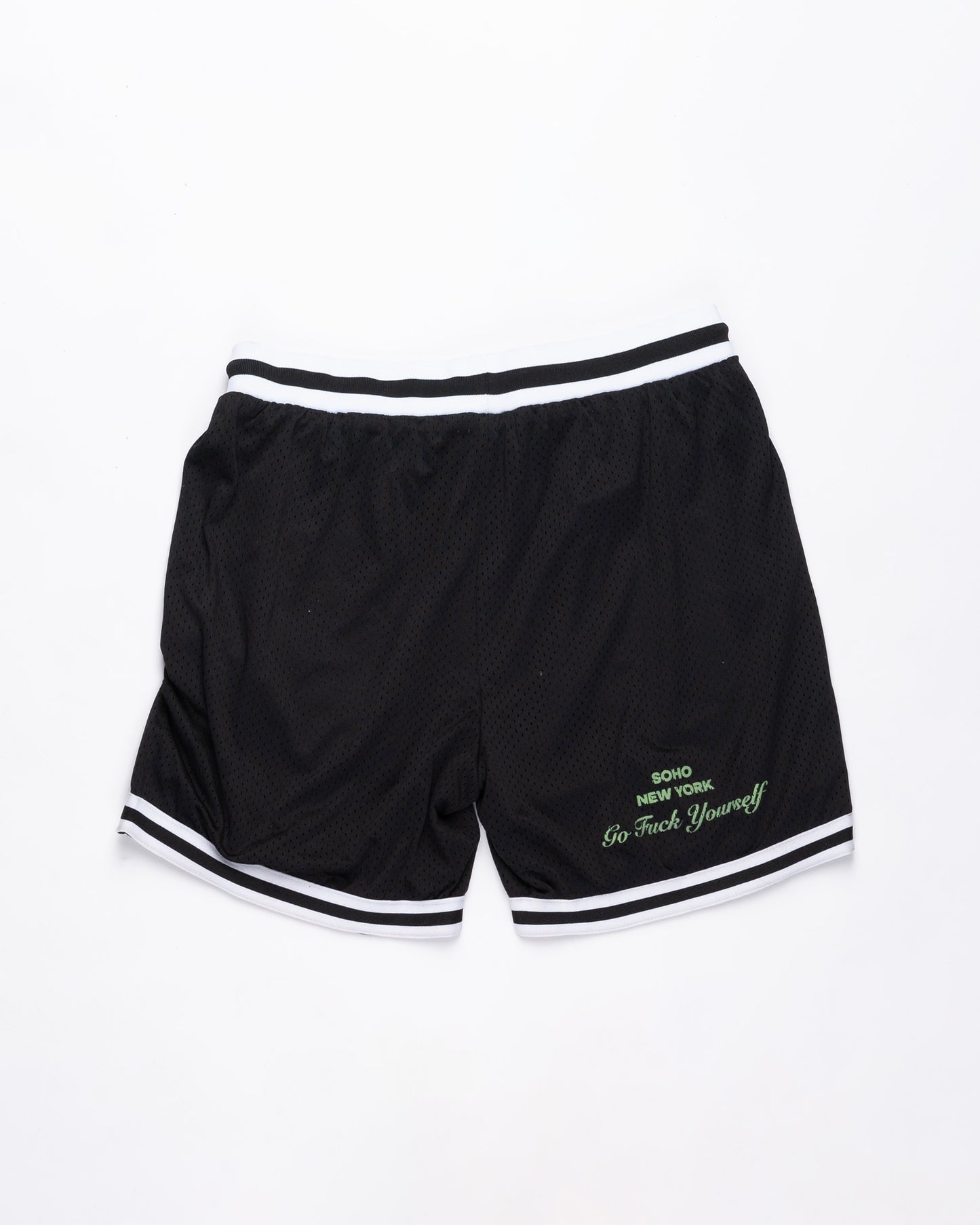 Black and White Waistband Basketball Shorts Size: Large