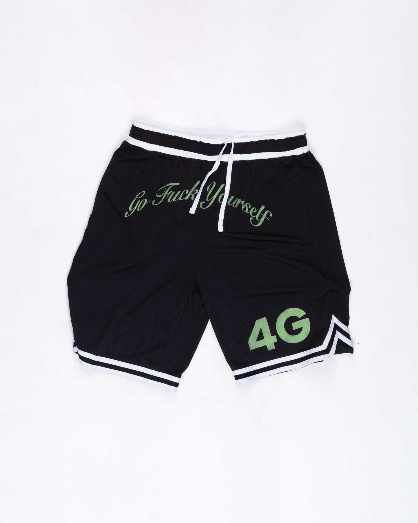 Black and White Waistband Basketball Shorts Size: Large