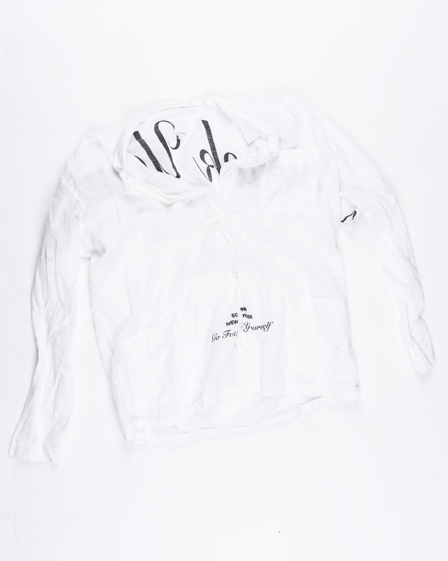 White Linen Button Up Size: XXLarge