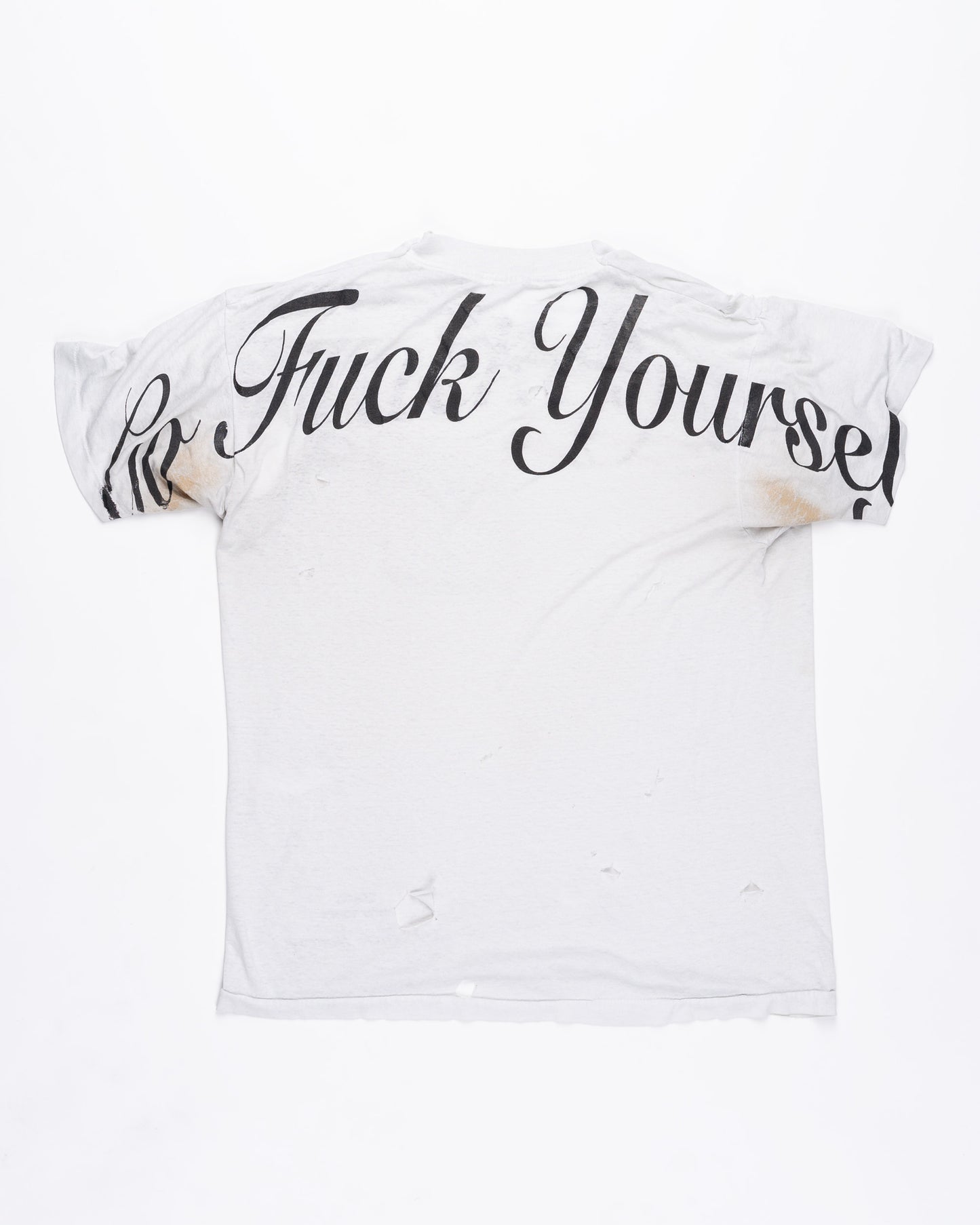 White Thrashed T-Shirt Size: Large