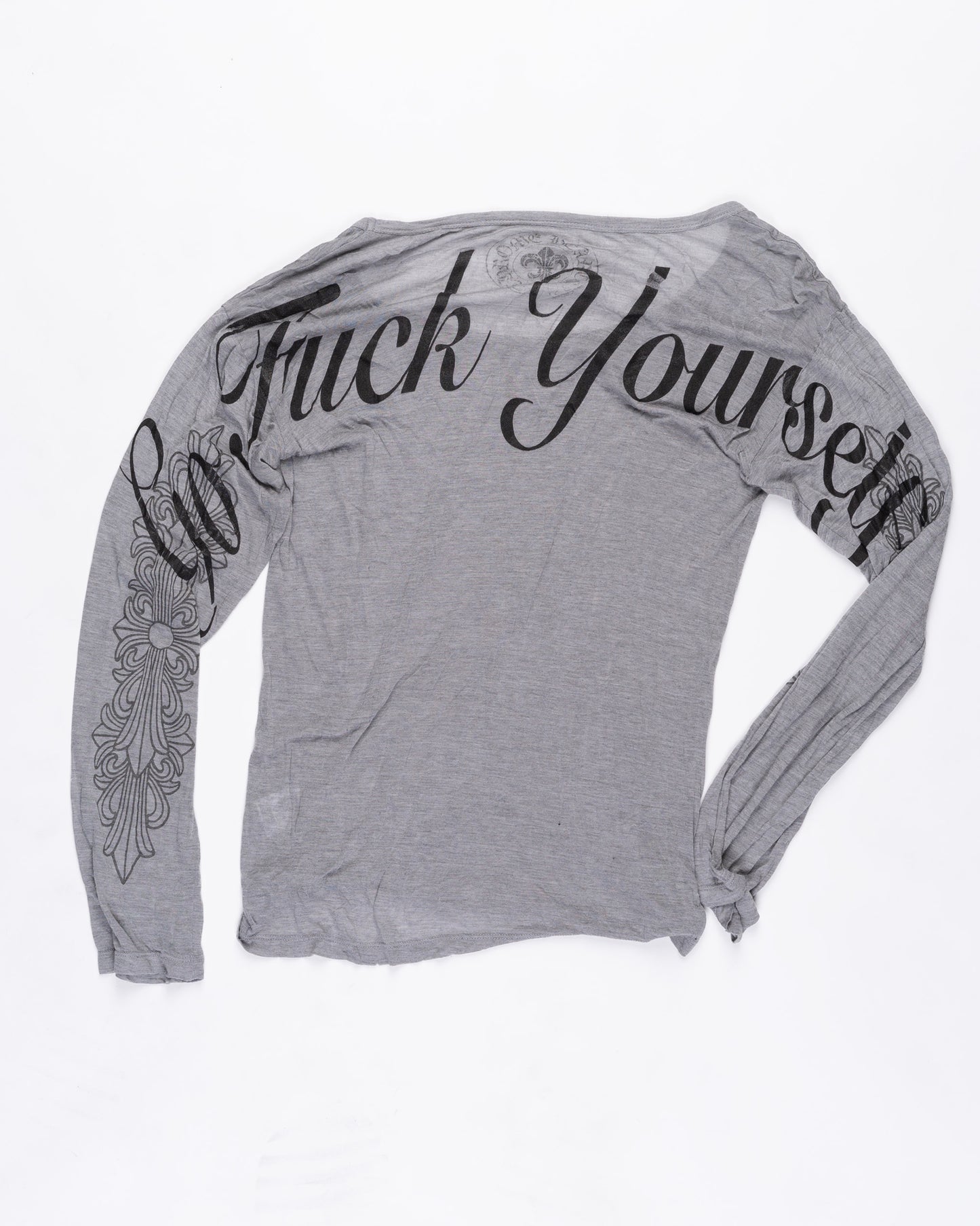 Womans Gray Chrome Hearts Long Sleeve Size: Medium