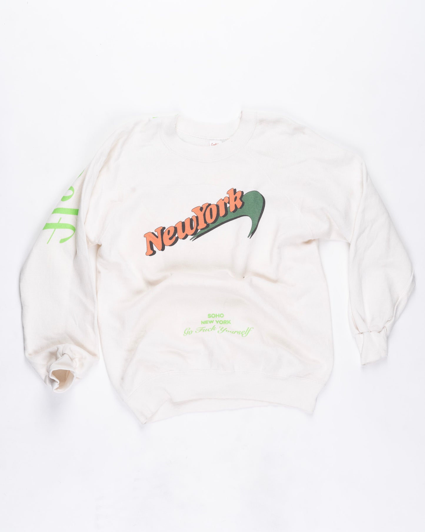Cream New York Crewneck Size: Large