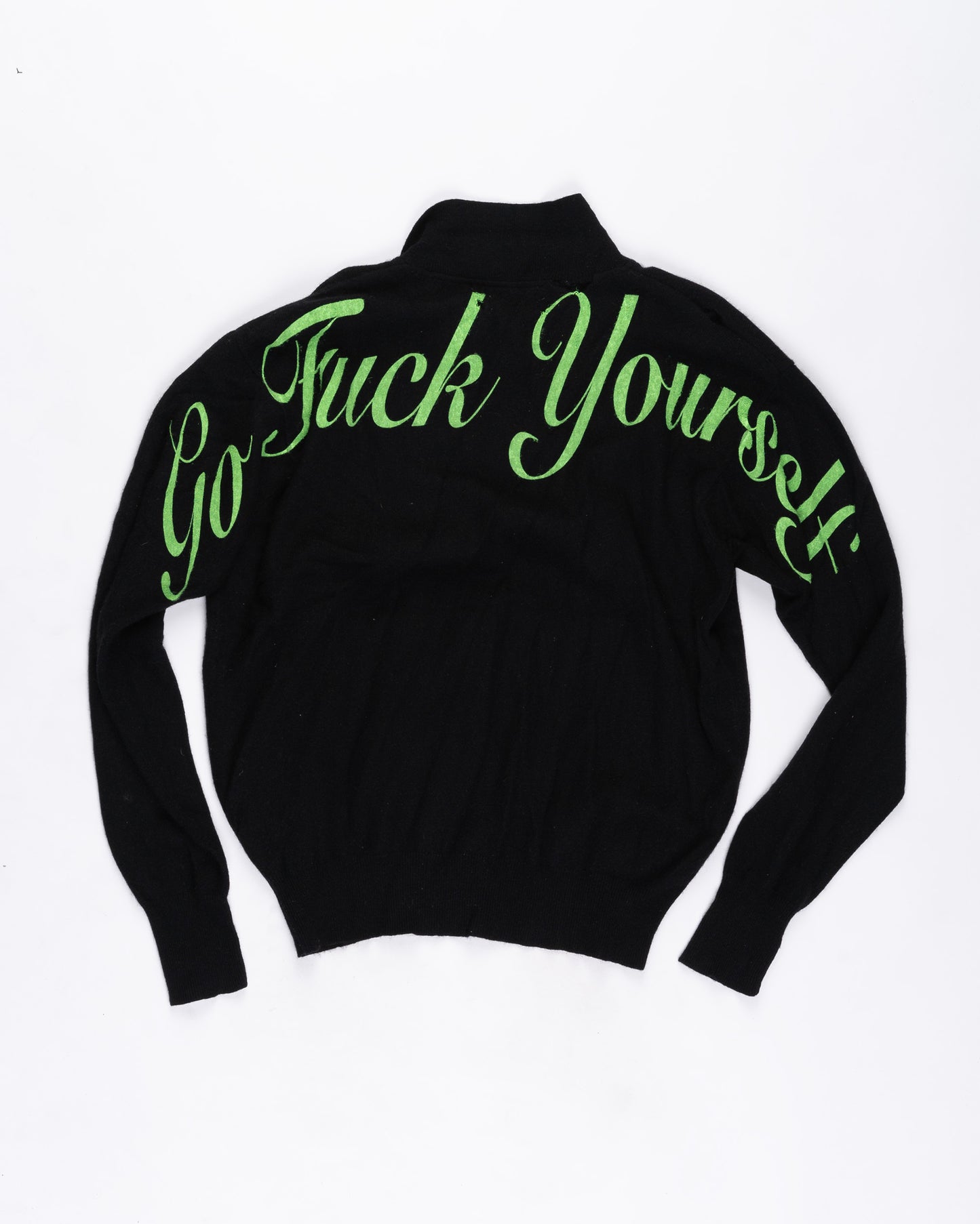 Black Cashmere Collared Sweater Size: Large