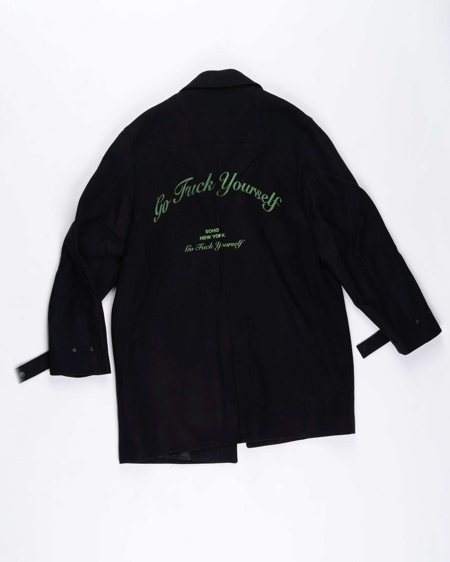 Black Represent Wool Peacoat Size: Large