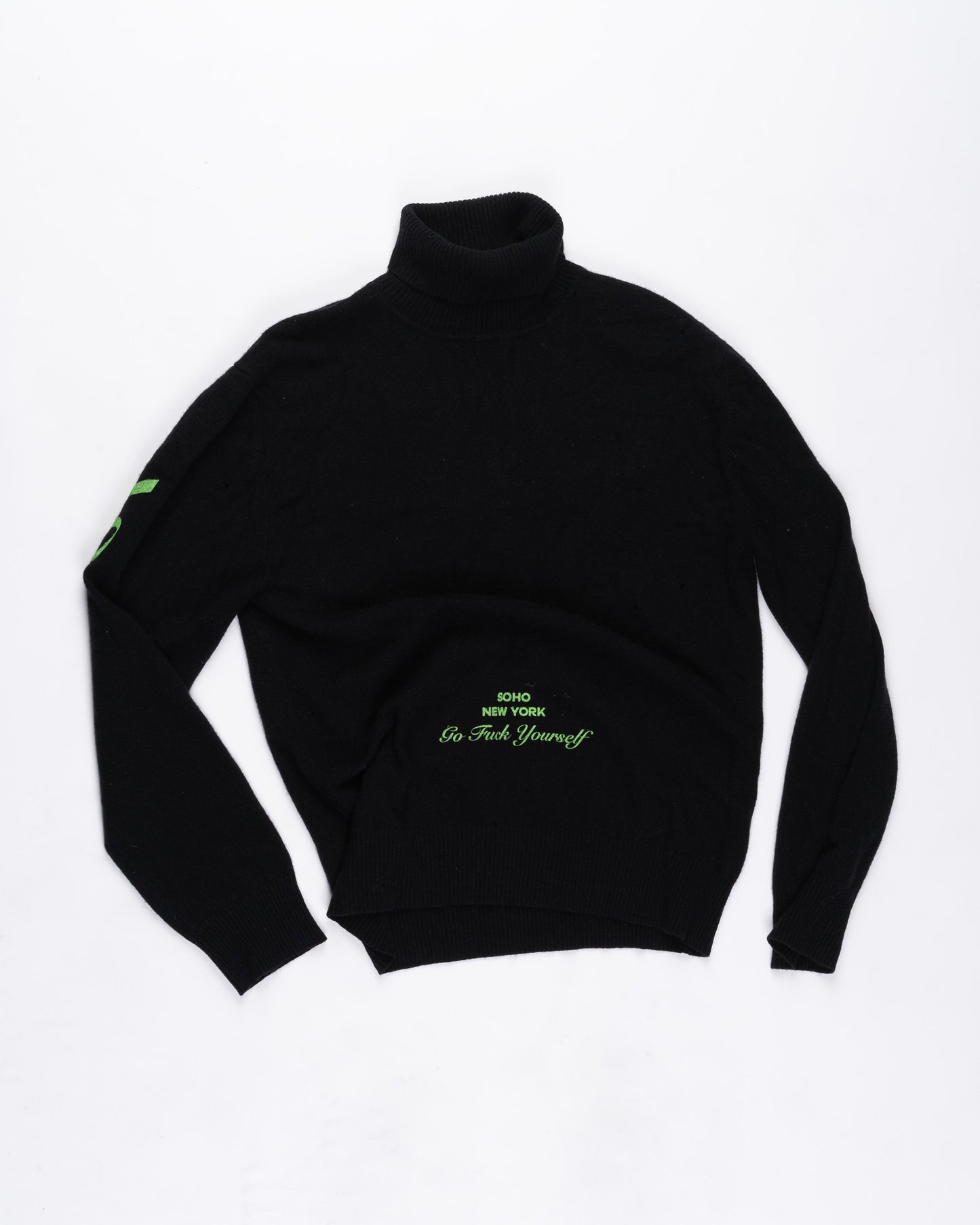 Black Cashmere Turtleneck Size: Large