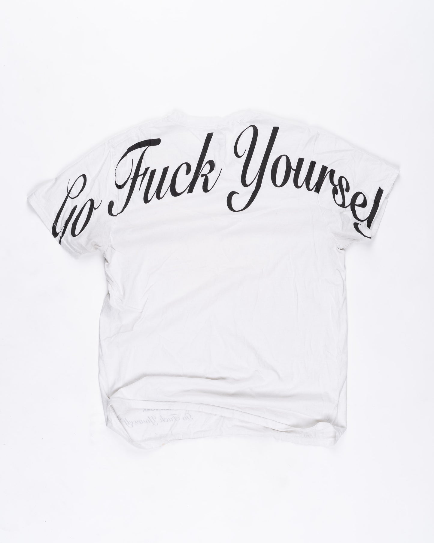 White Cotton T-Shirt Size: Large