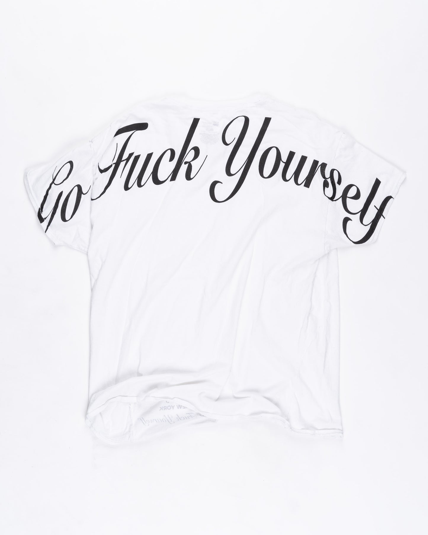 White With Black Print T-Shirt Size: XLarge