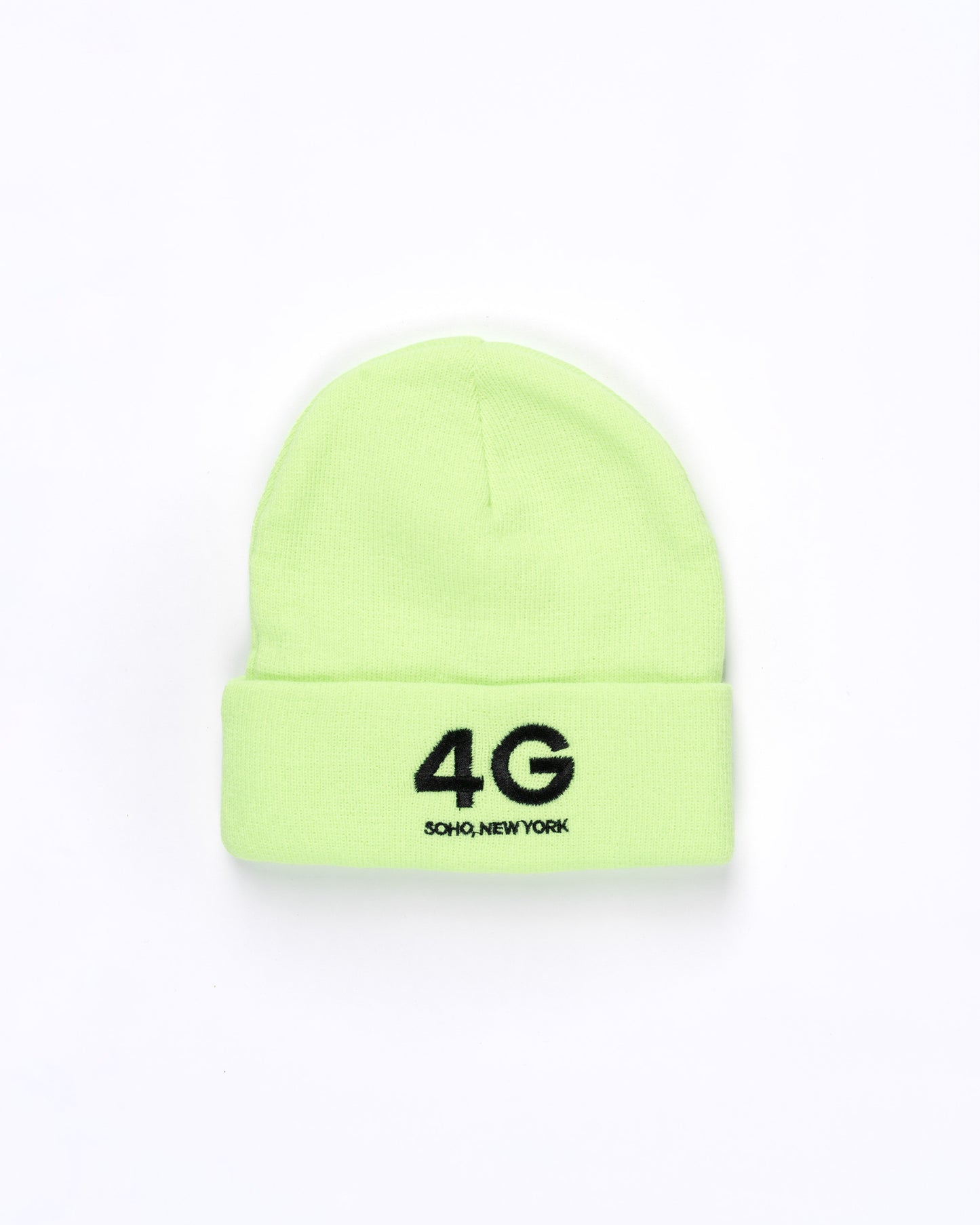 4G green Beanie with black Embroidery