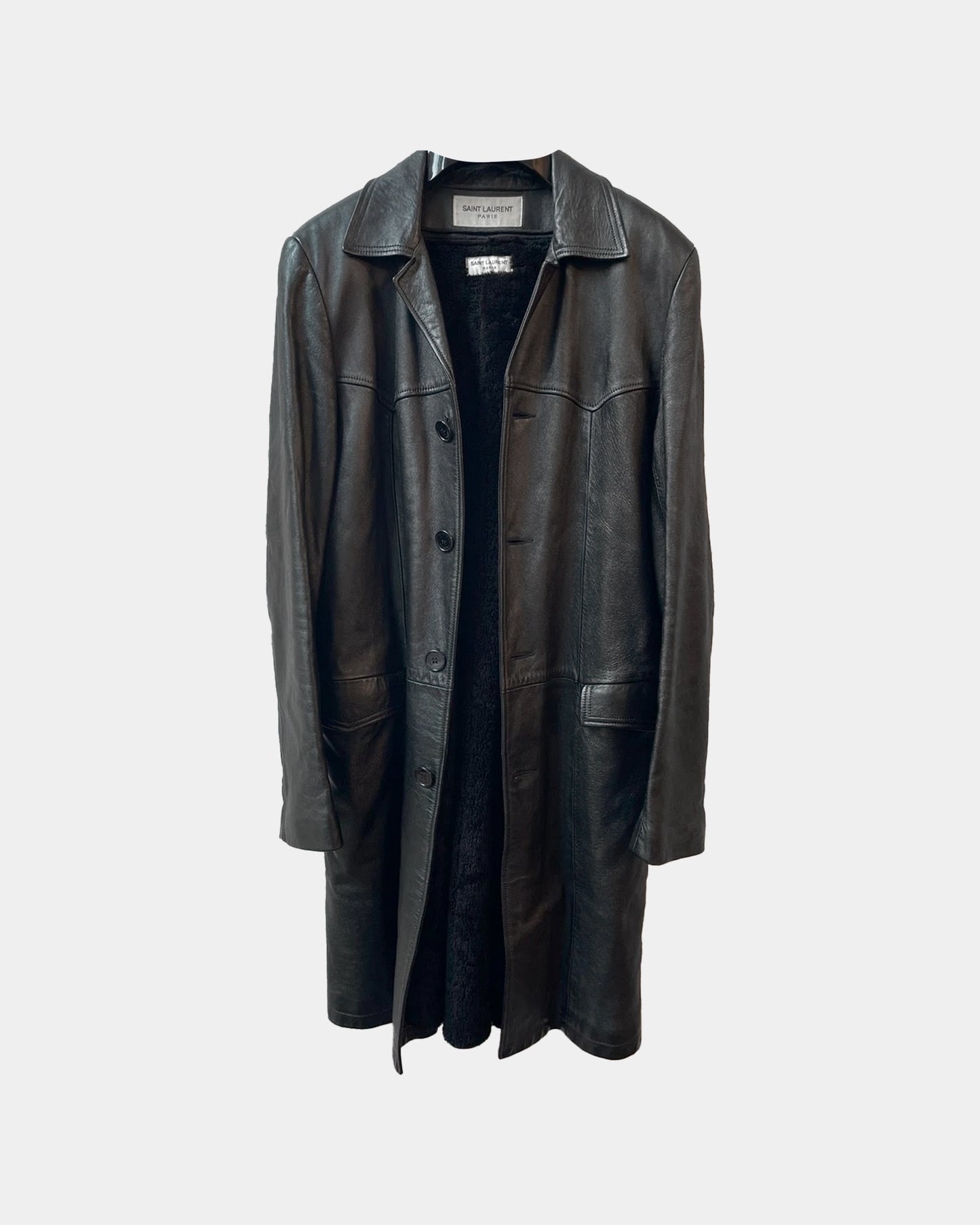 SLP FW15 Runway Leather Trench Shearling Interior EU50