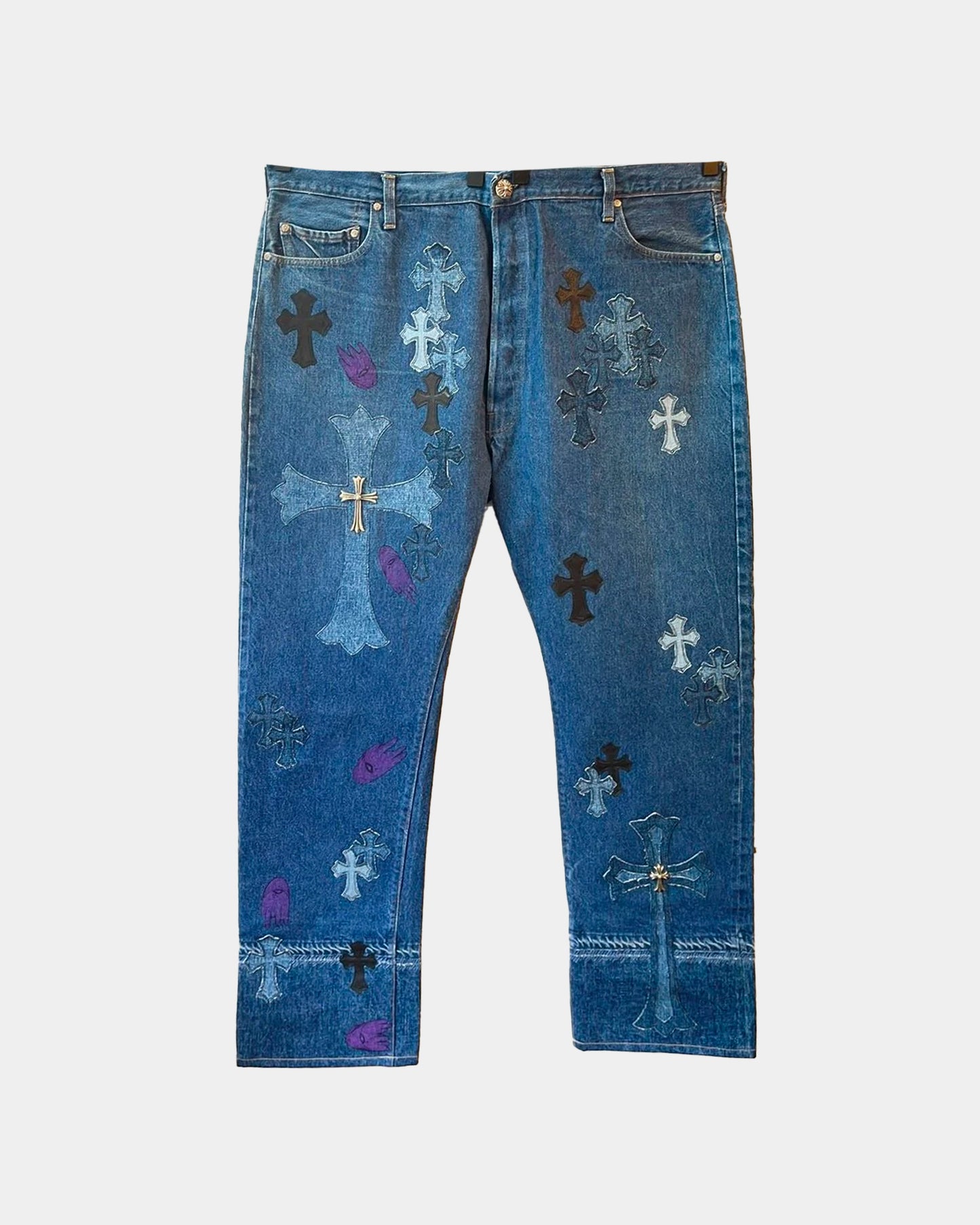 Chrome Hearts 2021 MATTY BOY NYFW 55 Patches Cross Jean SZ42