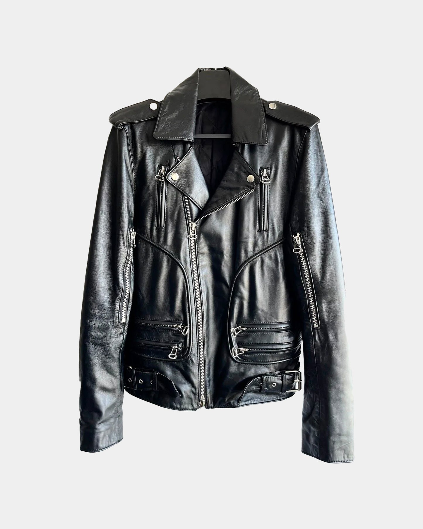 Balmain FW10 Decarnin Leather Perfecto Moto Biker Jacket
