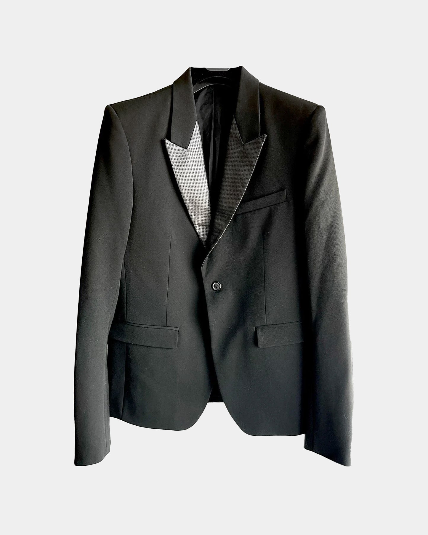 Balmain SS12 DECARNIN CAMPAIGN Leather Lapel Blazer Jacket