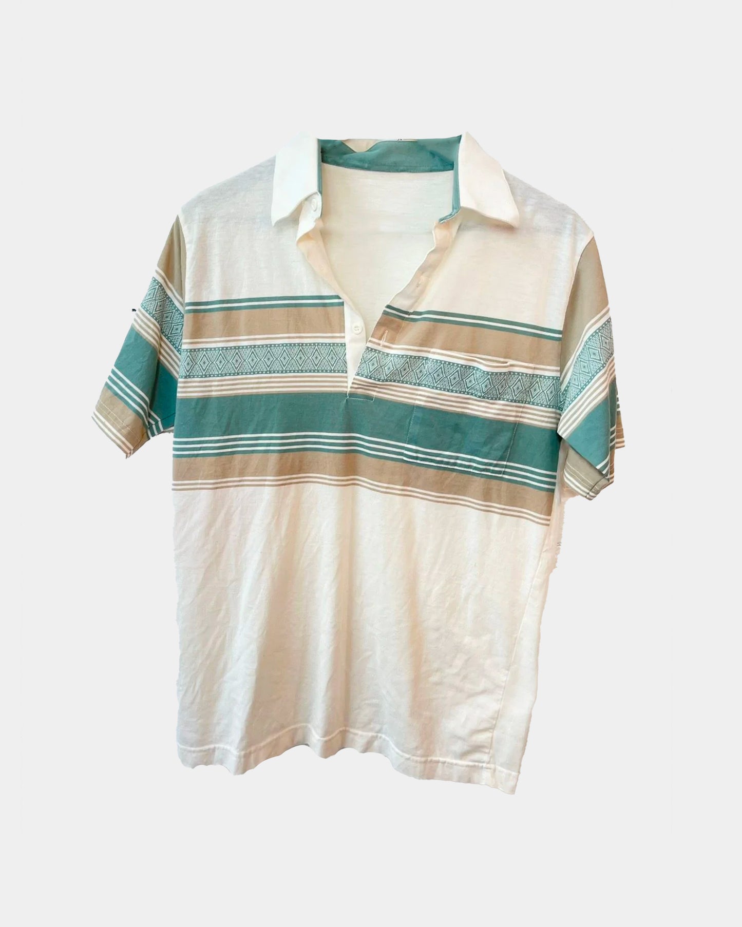 Vintage 90s Striped Grunge Polo Shirt