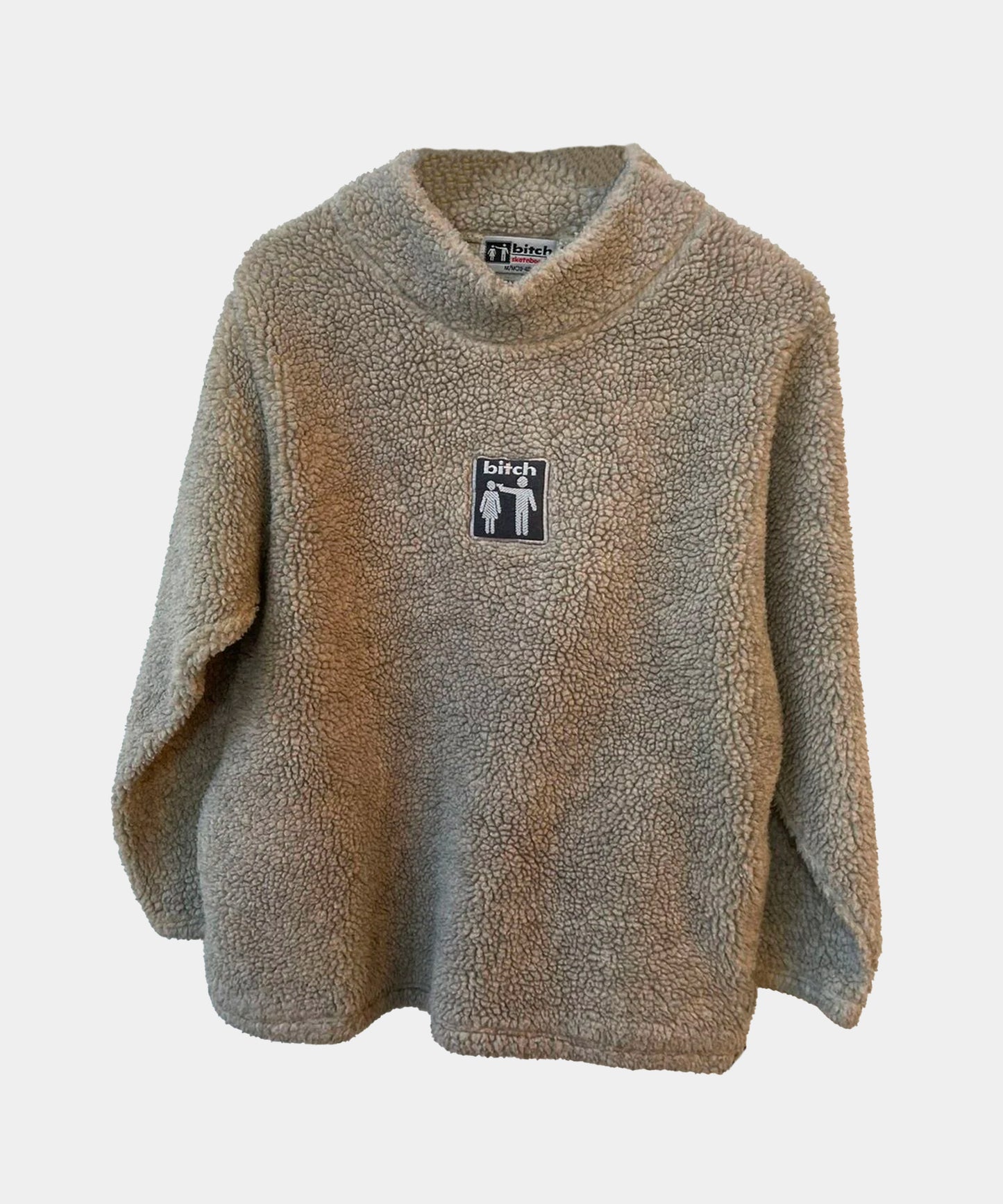 90s BITCH SKATEBOARDS SHERPA FLEECE TAN JACKET