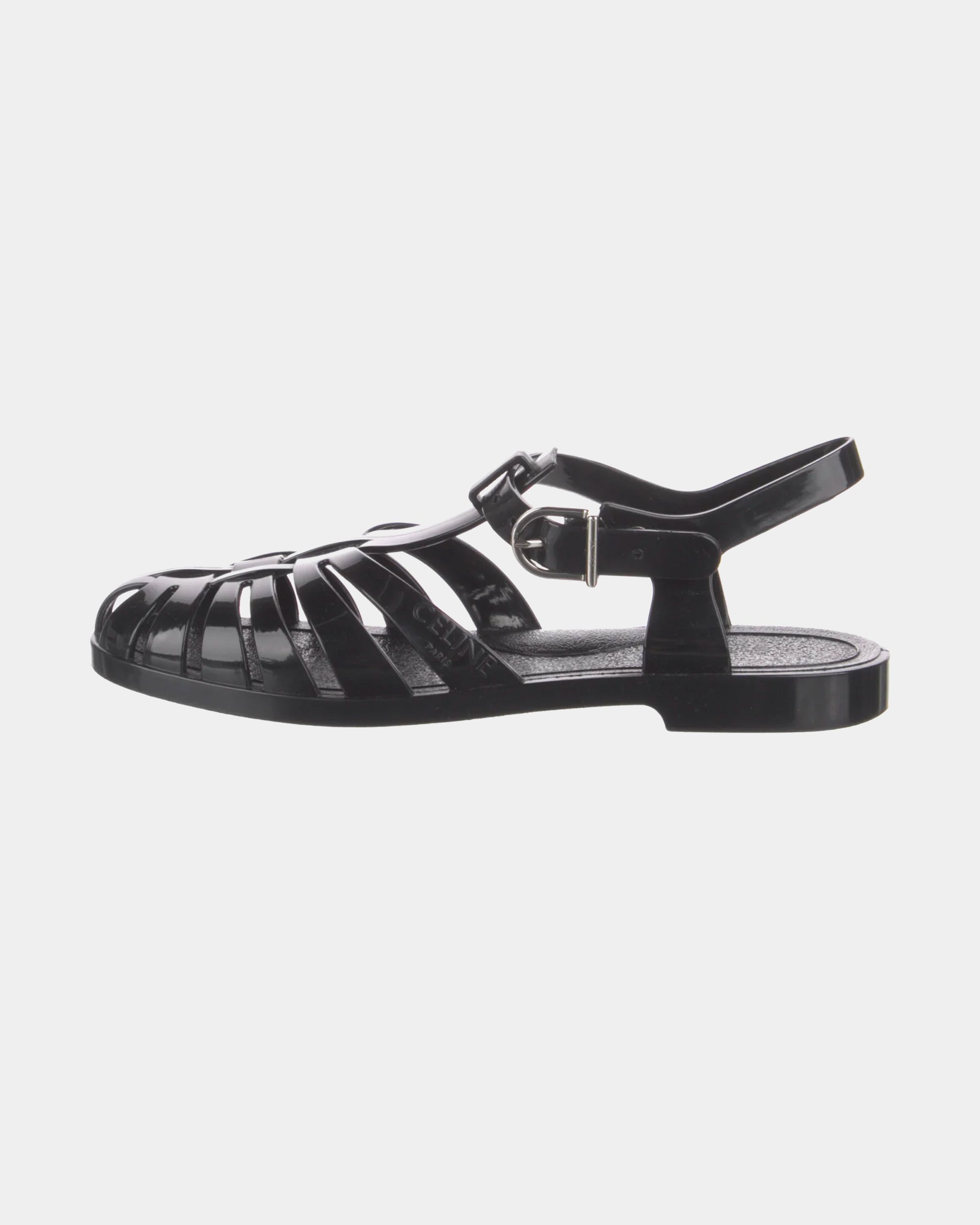 Celine RUNWAY SS20 Sandals Black Jelly Shoes EU44