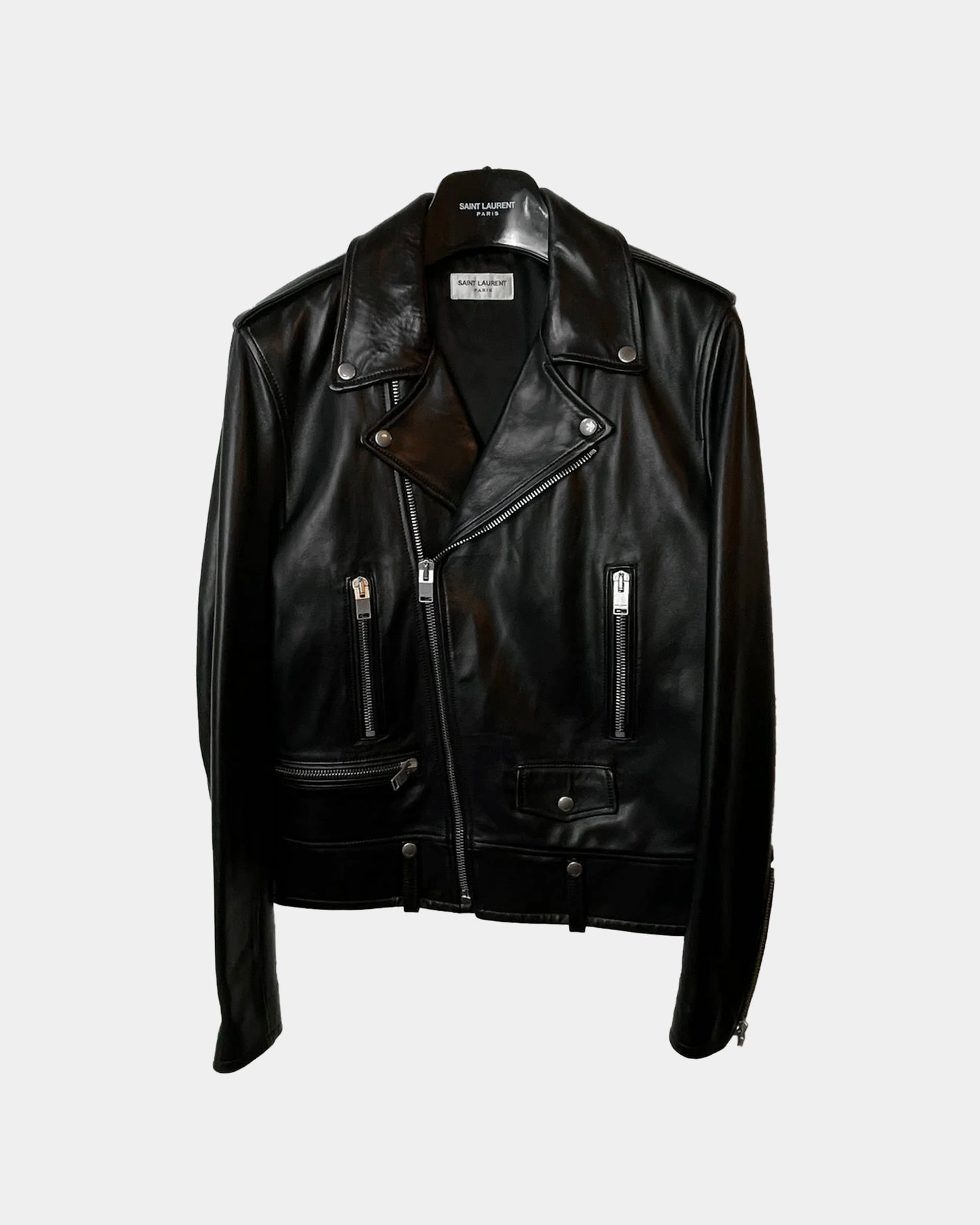 SLP NEW! L01 FW13 Leather Moto Biker Jacket EU50 LAMBSKIN