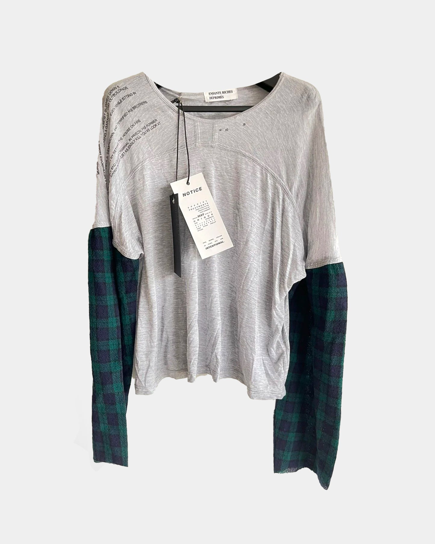 ERD SS18 Plaid Sleeves Shirt NEW RARE