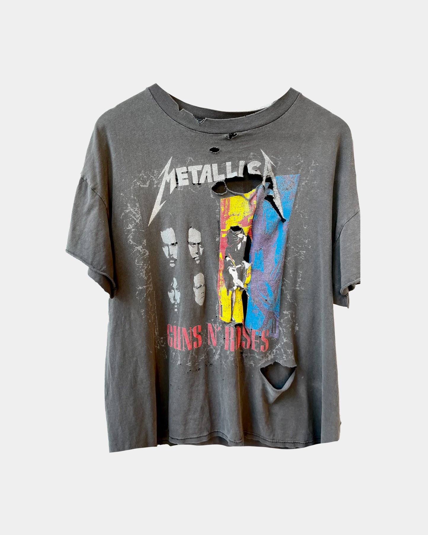 Vintage 1992 Metallica Guns N Roses THRASHED Band Shirt