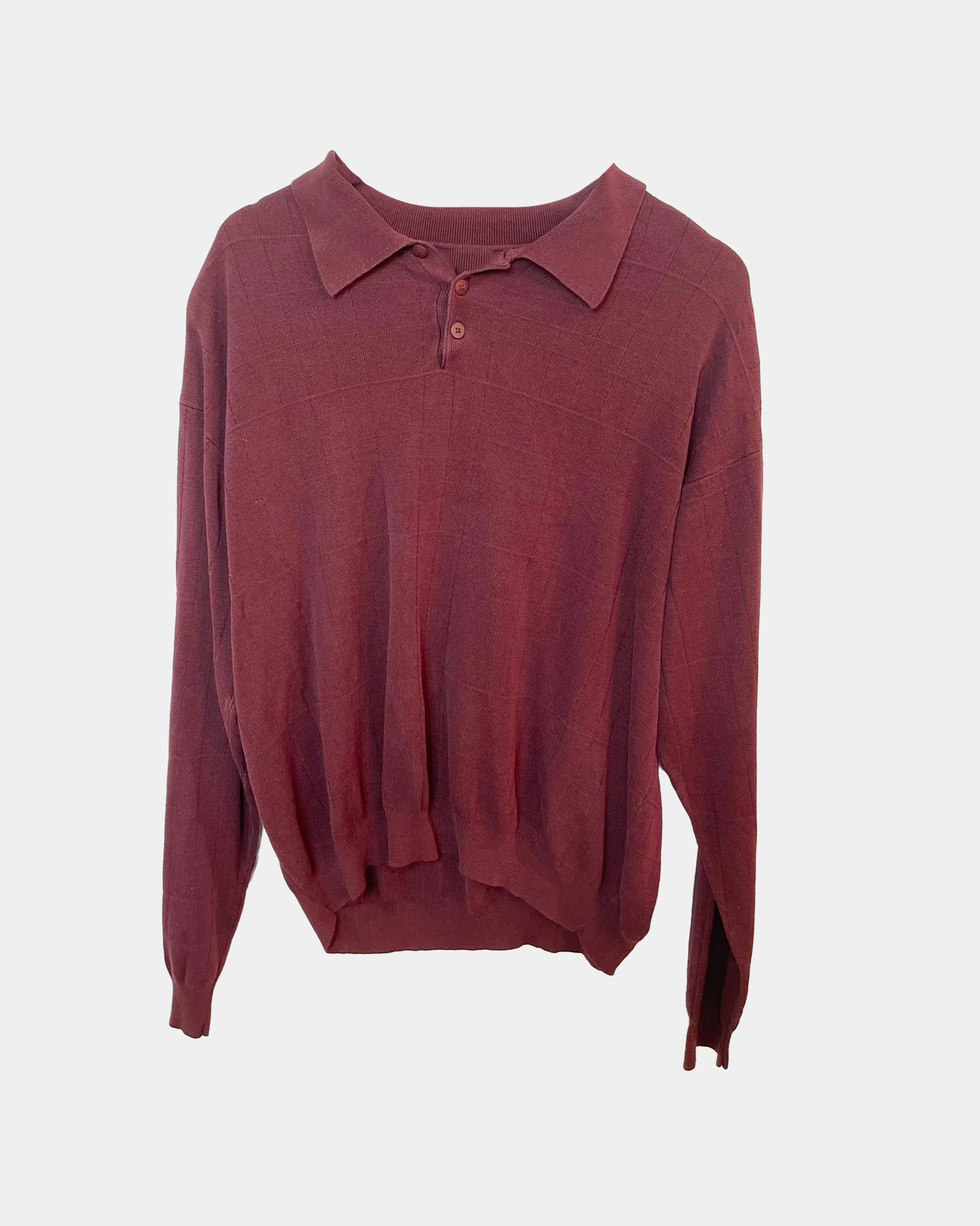Vintage 90s Grandpa 3/4 Button top Sweater Shirt Oversize