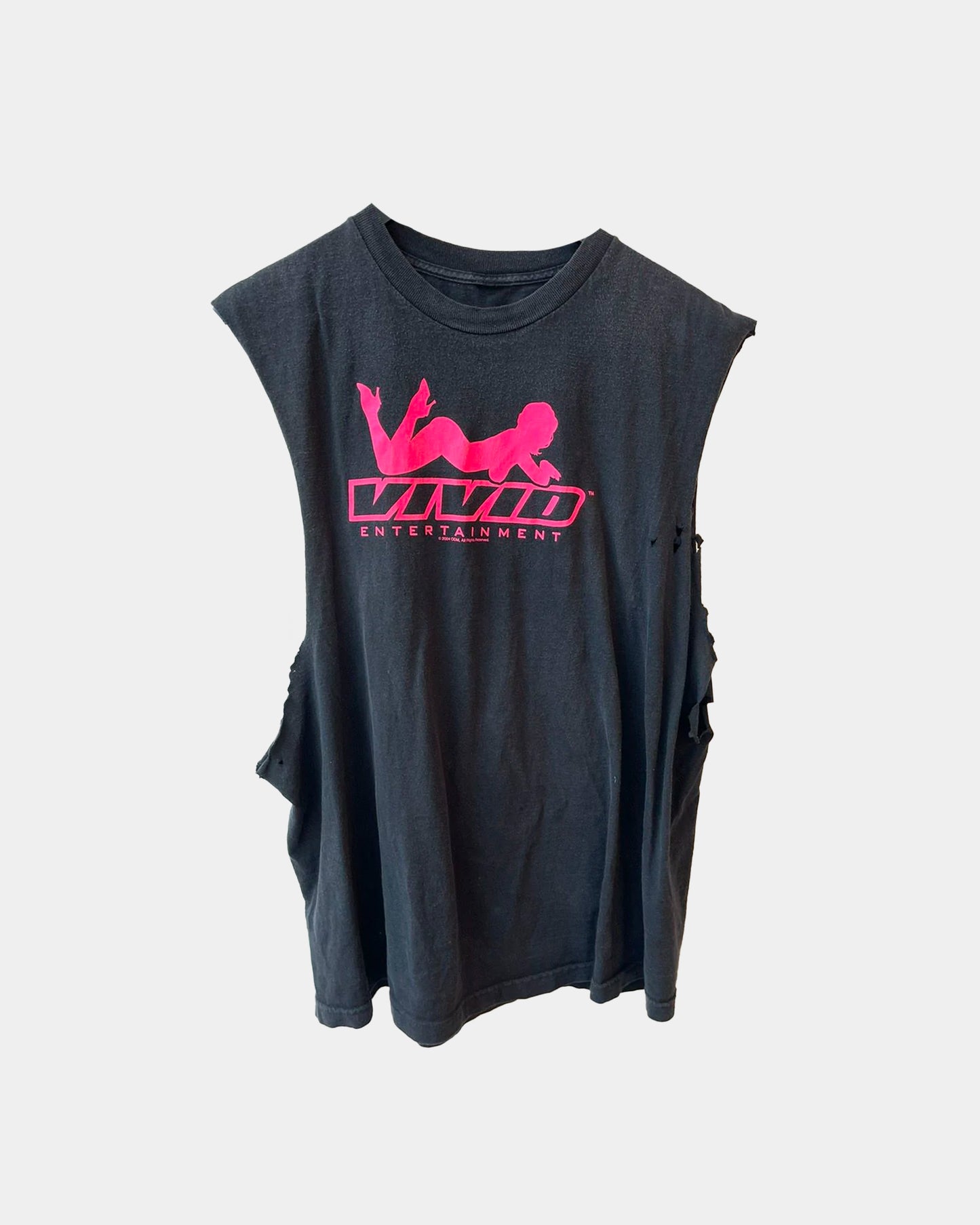 Vintage PORNSTAR PORN VIVID XXX Sex Tank Shirt THRASHED