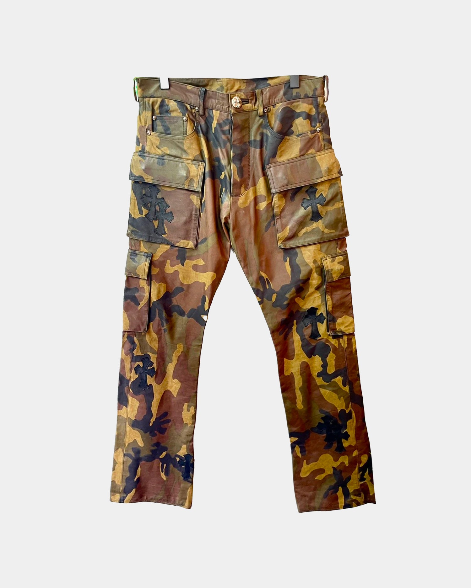 Chrome Hearts OFFSET PERSONAL LEATHER 9PKT Cross CARGO Jeans