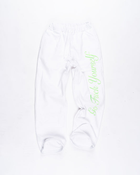 White Embroidered 4G Sweats Size: Large