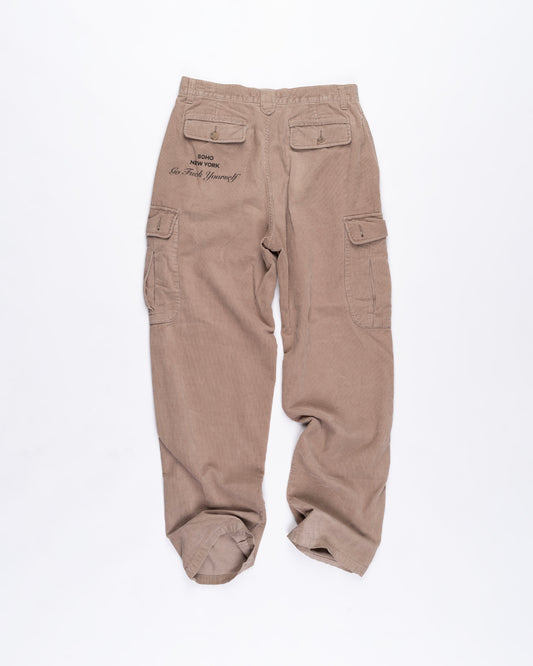 Tan Corduroy Cargo Pants Size: 31
